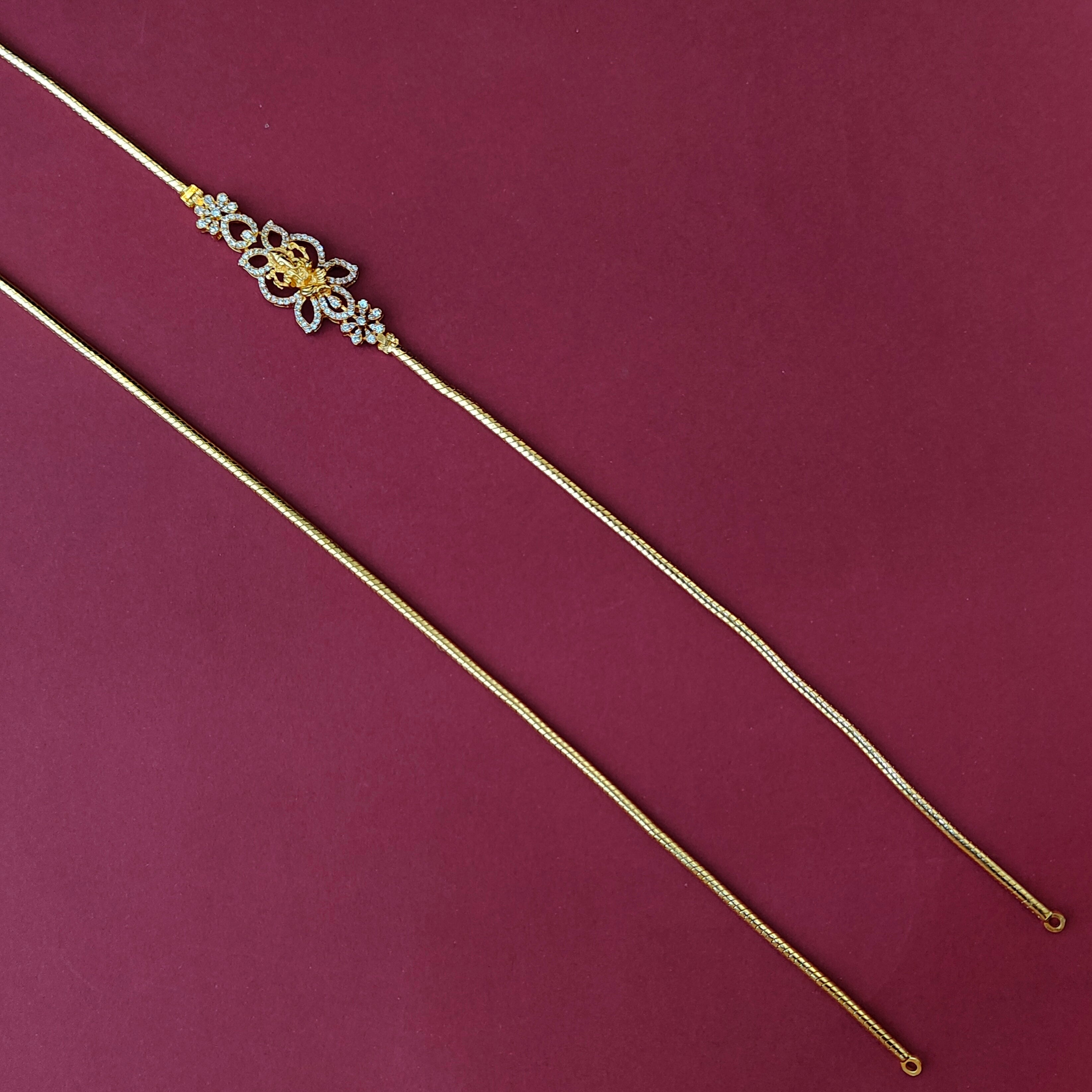 925 Silver Ganesh Mugapu Chain -0898