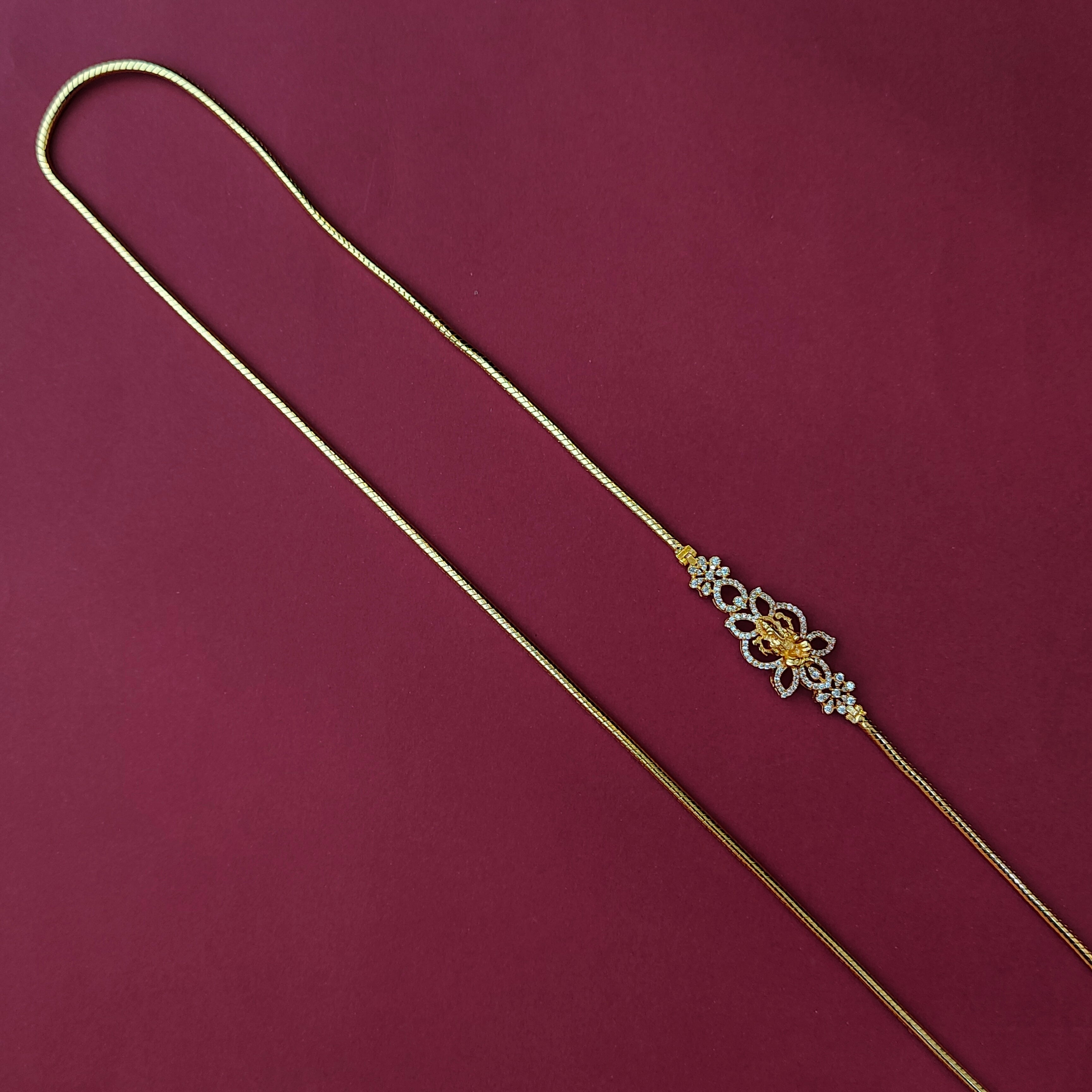 925 Silver Ganesh Mugapu Chain -0898