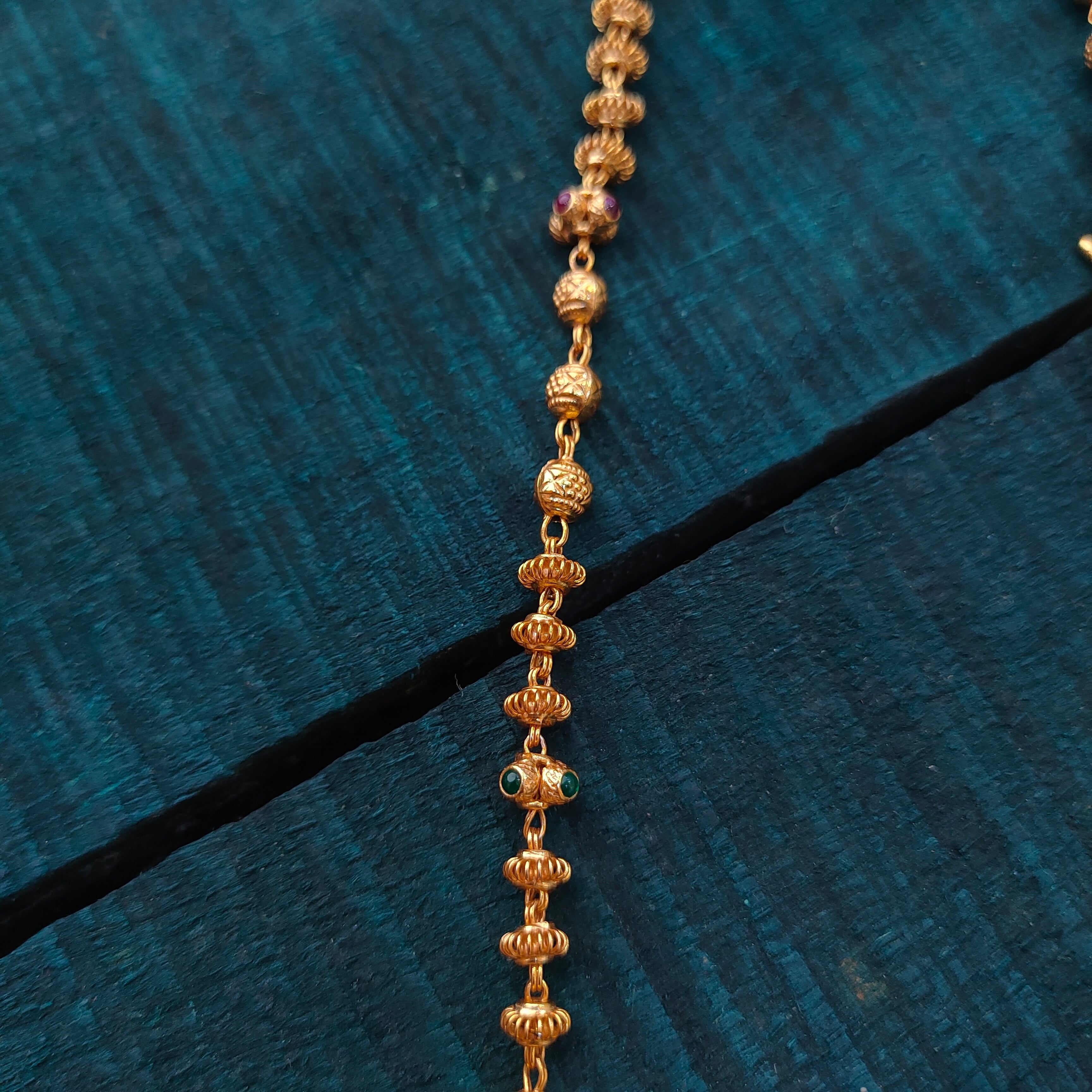 925 Silver Gold Plated Ball Chain-1450