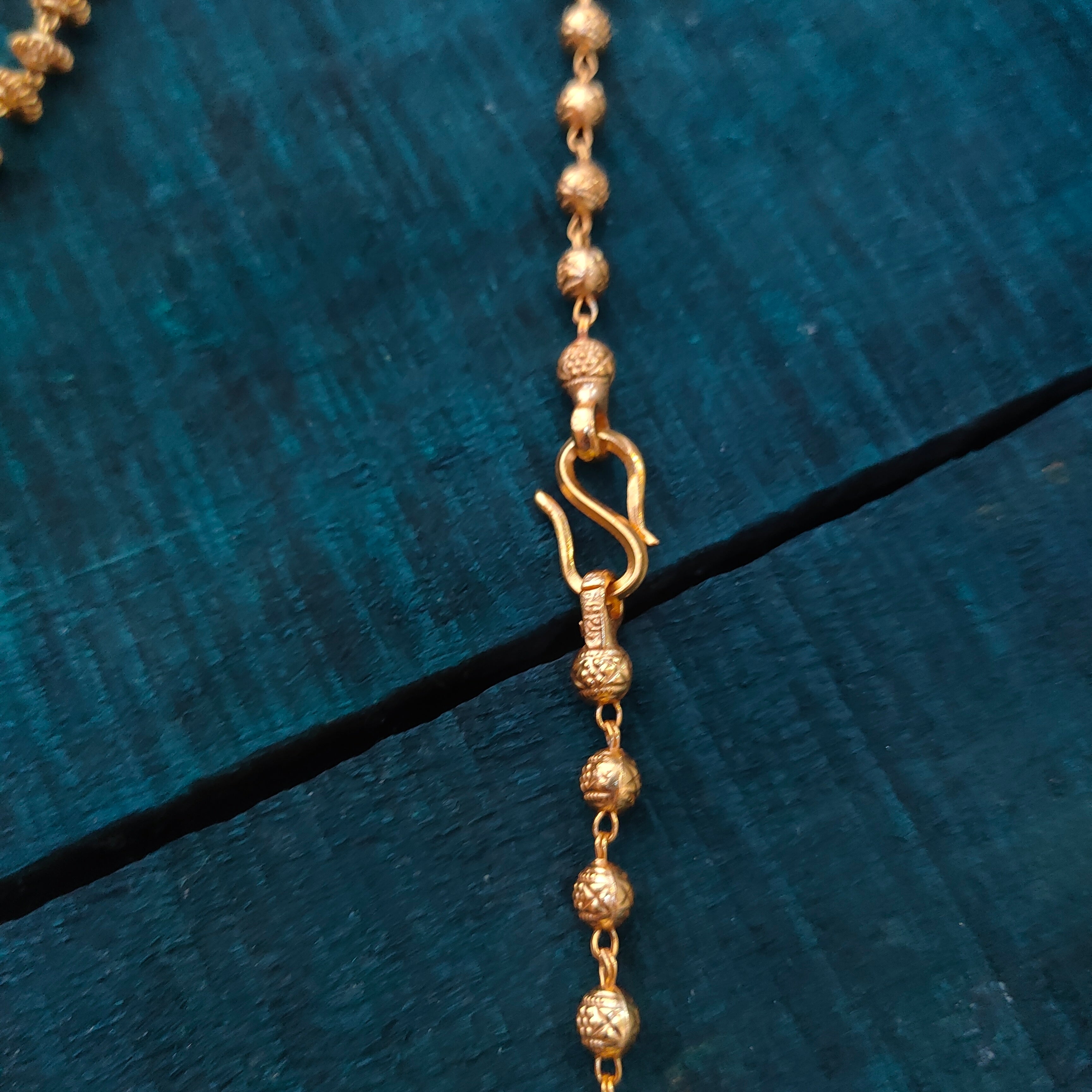 925 Silver Gold Plated Ball Chain-1450