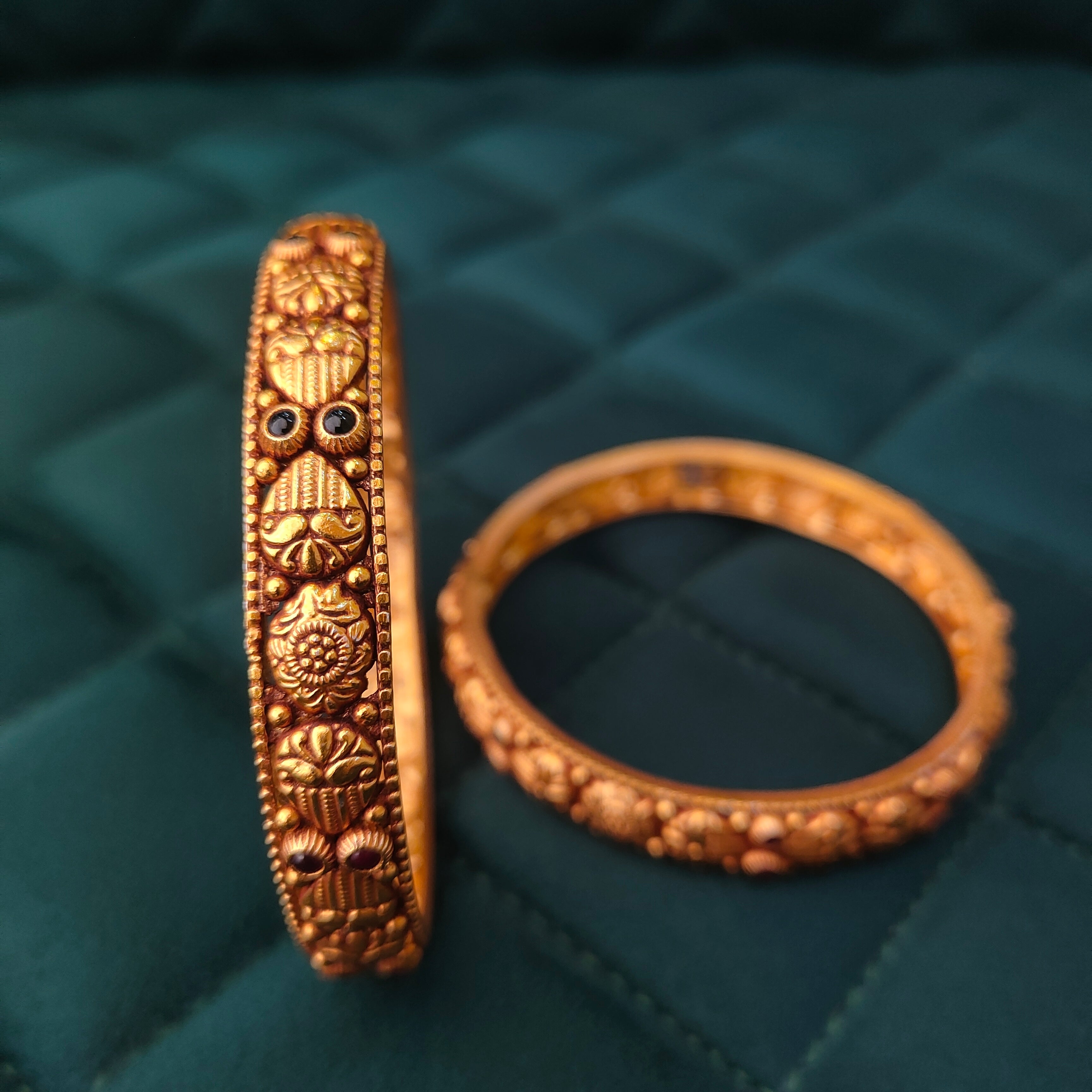 925 Silver Gold Plated Bangle-1290