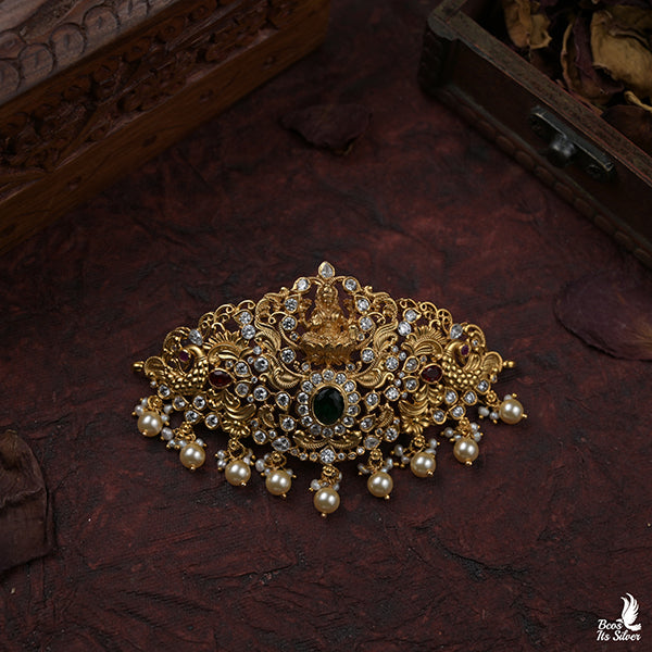 925 Silver Gold Plated Nakshi Choker-1000