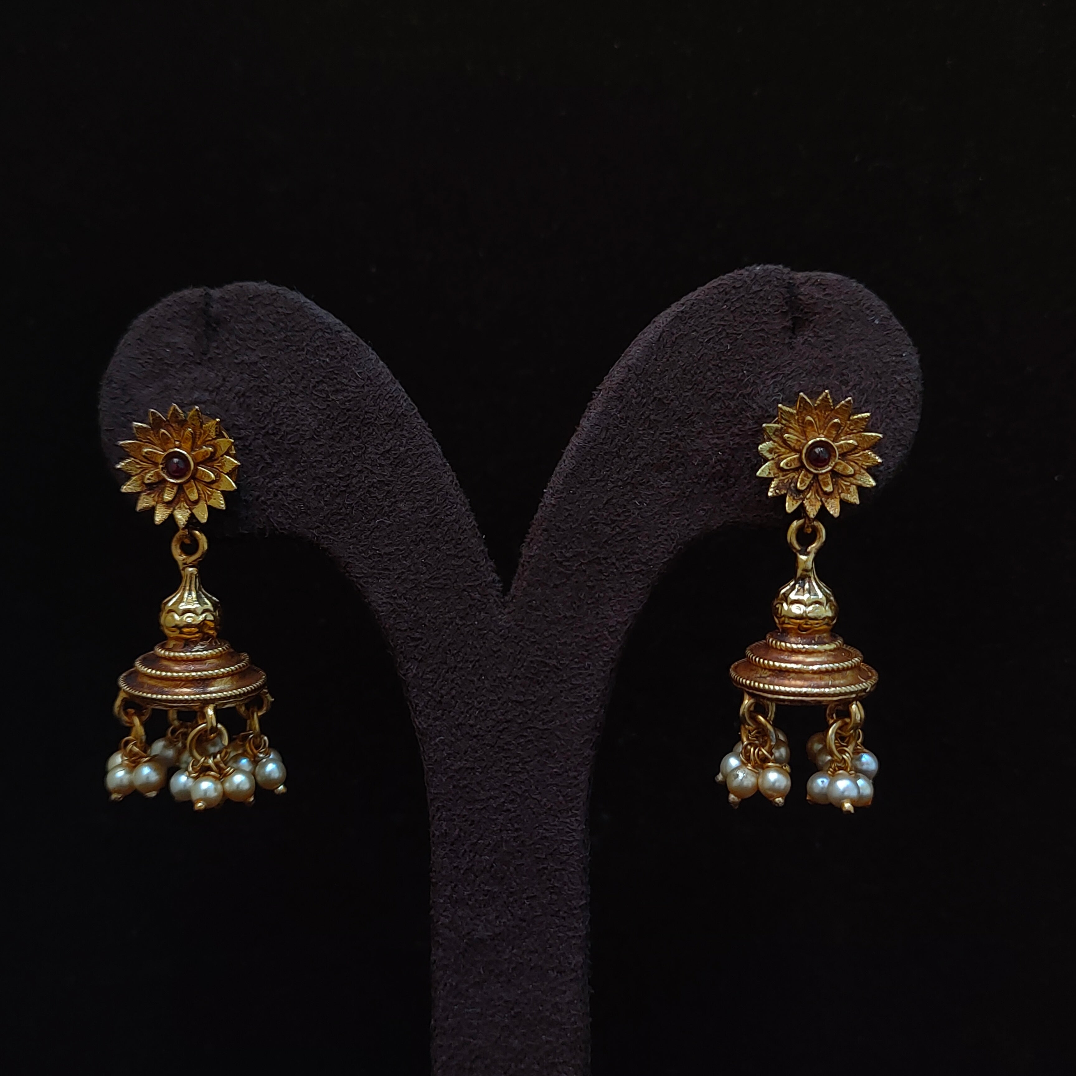 925 Silver Gold Plated Earring-1386