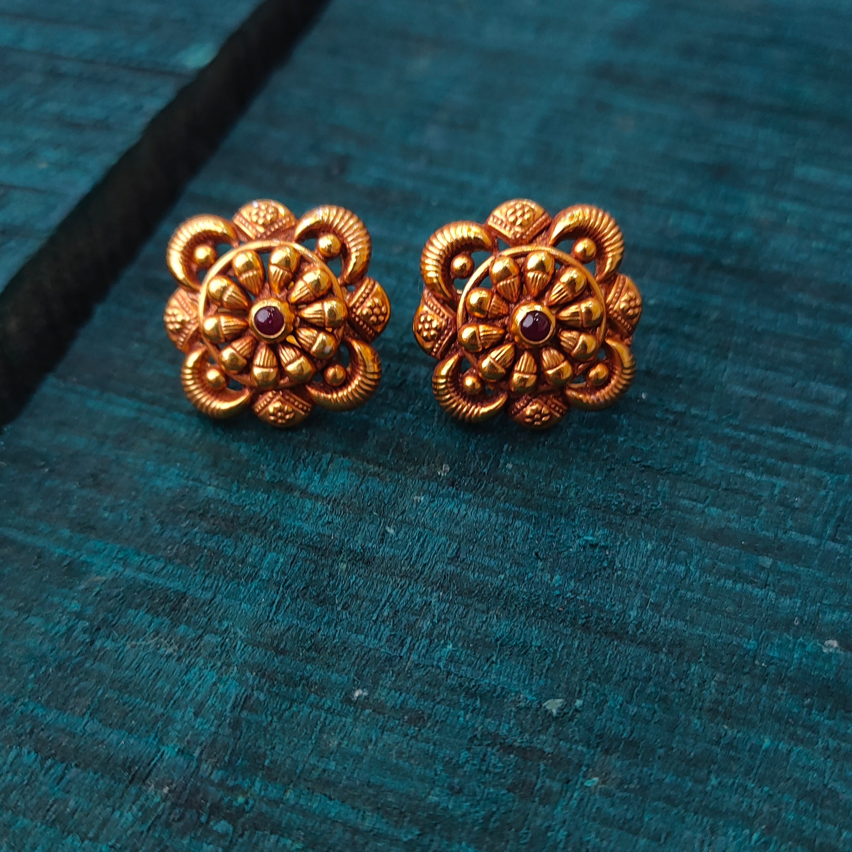 925 Silver Gold Plated Earstud -1391