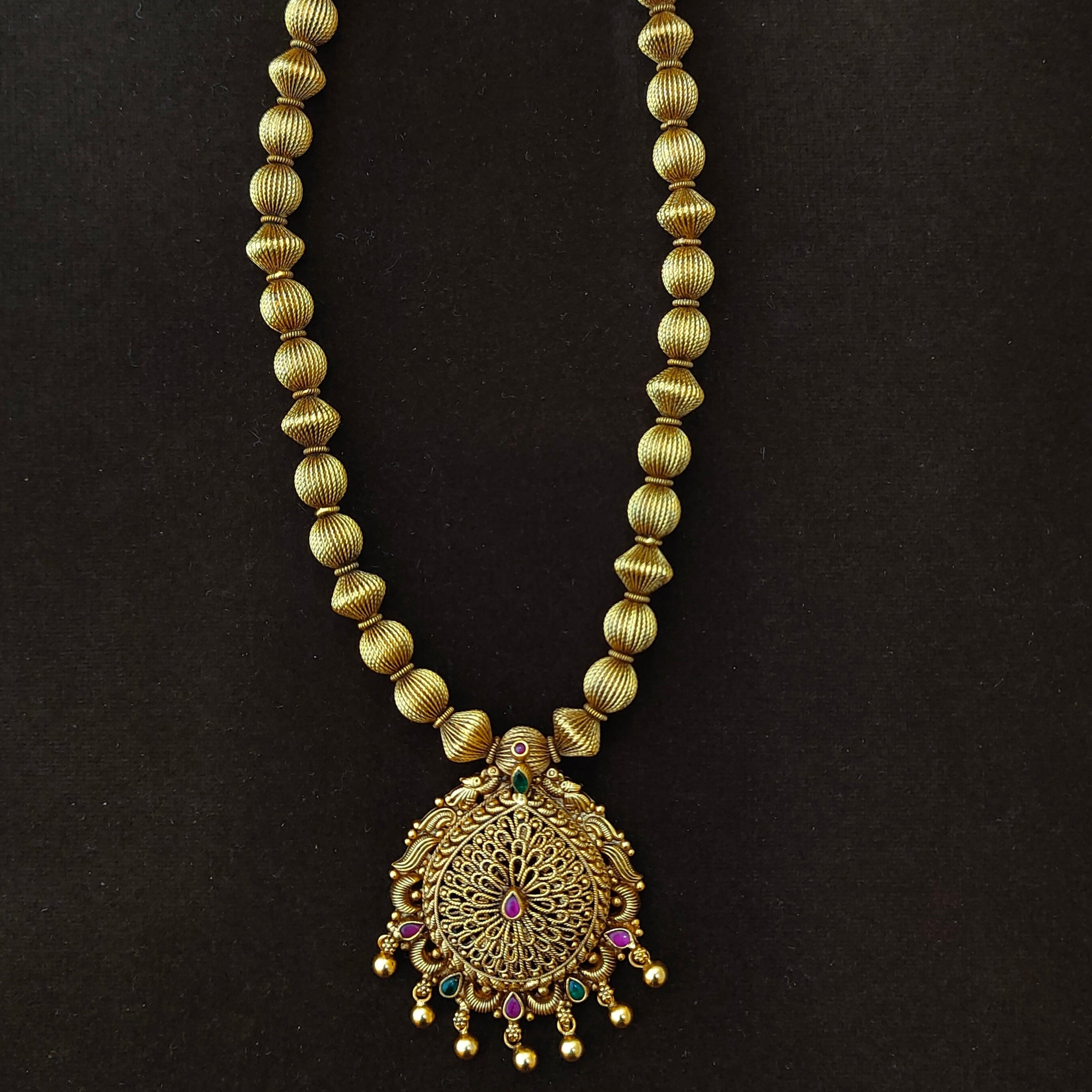 925 Silver Gold Plated Haram-1395