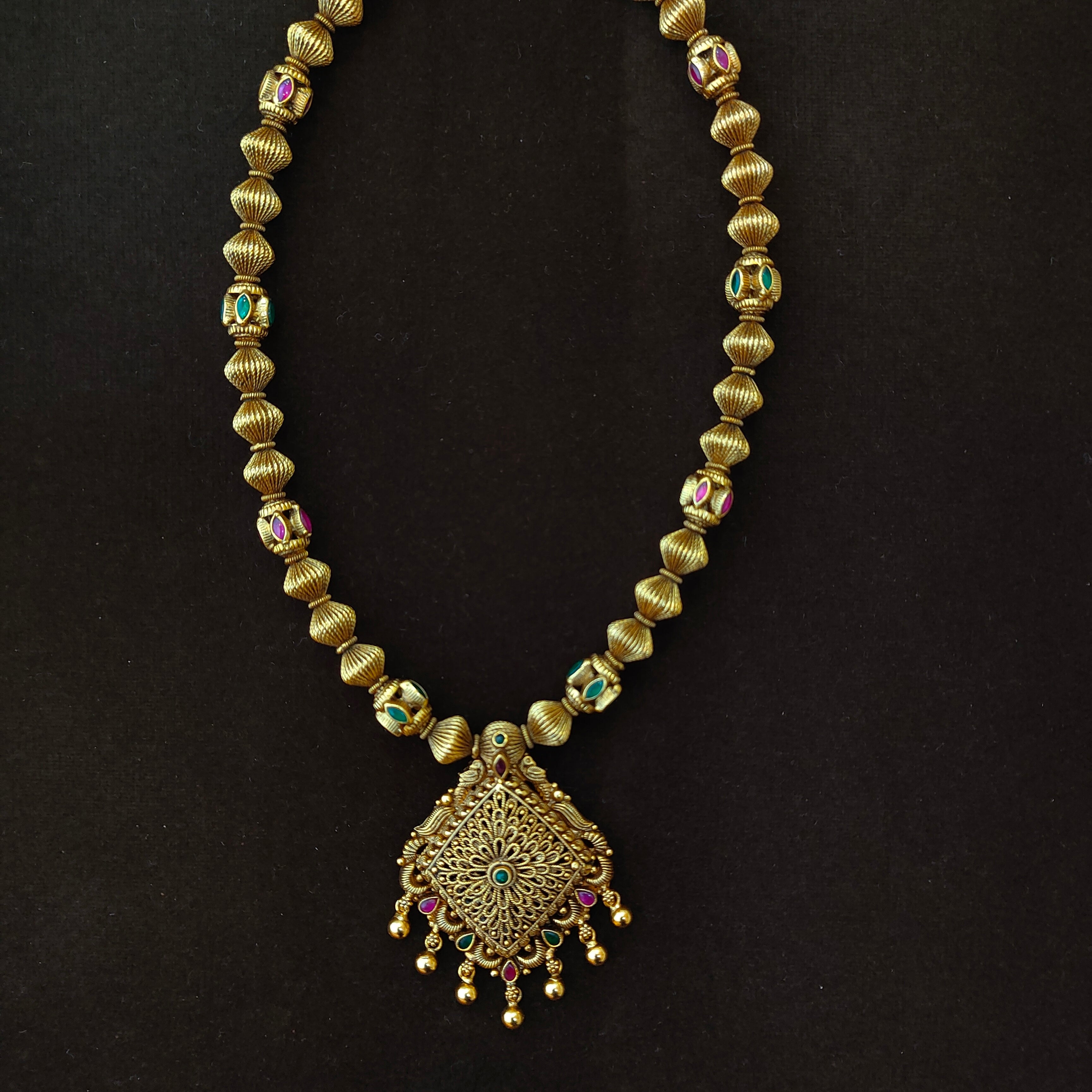 925 Silver Gold Plated Haram-1396