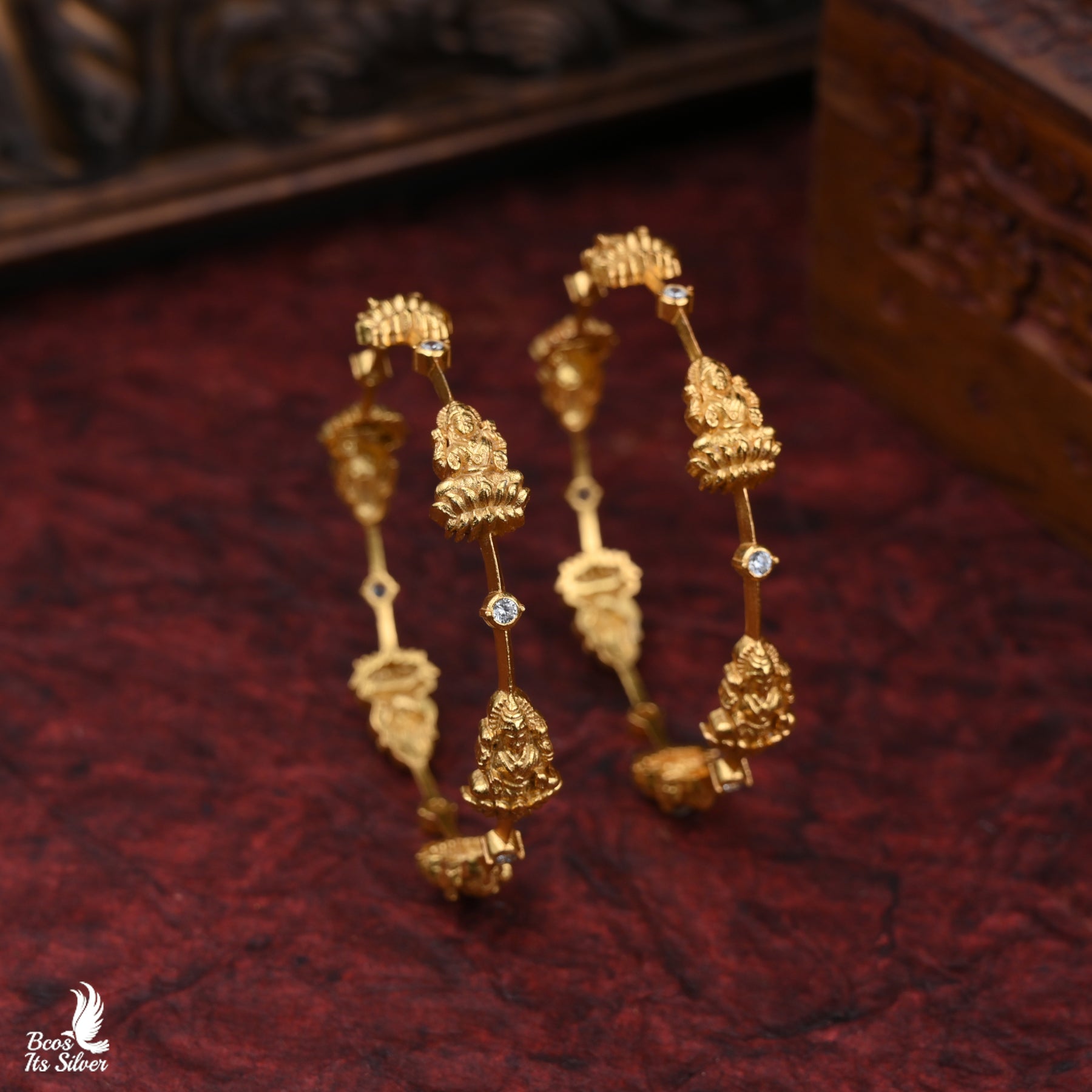 Gold Plated Lakshmi Bangle - 4498