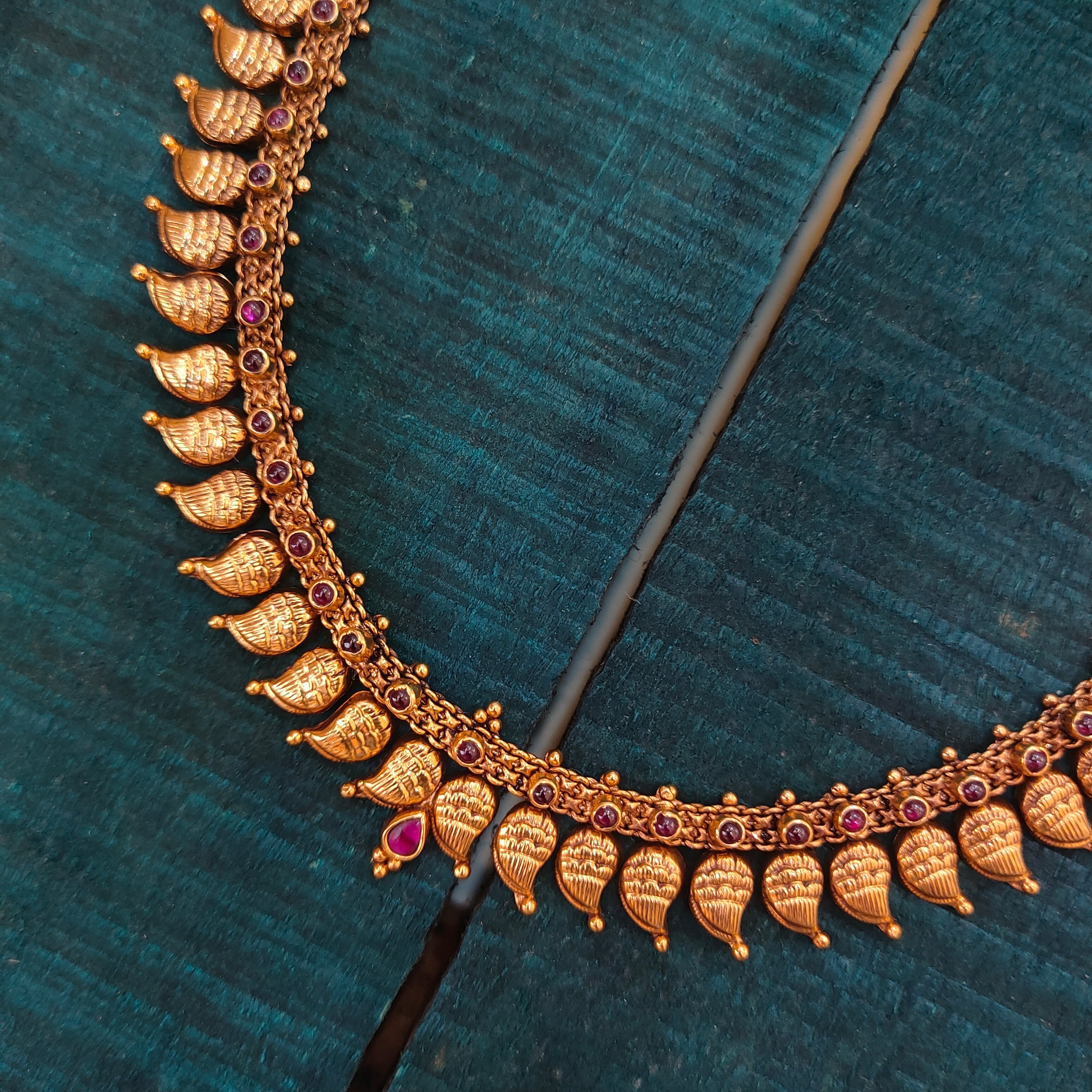 925 Silver Gold Plated Leaf Necklace - 4118