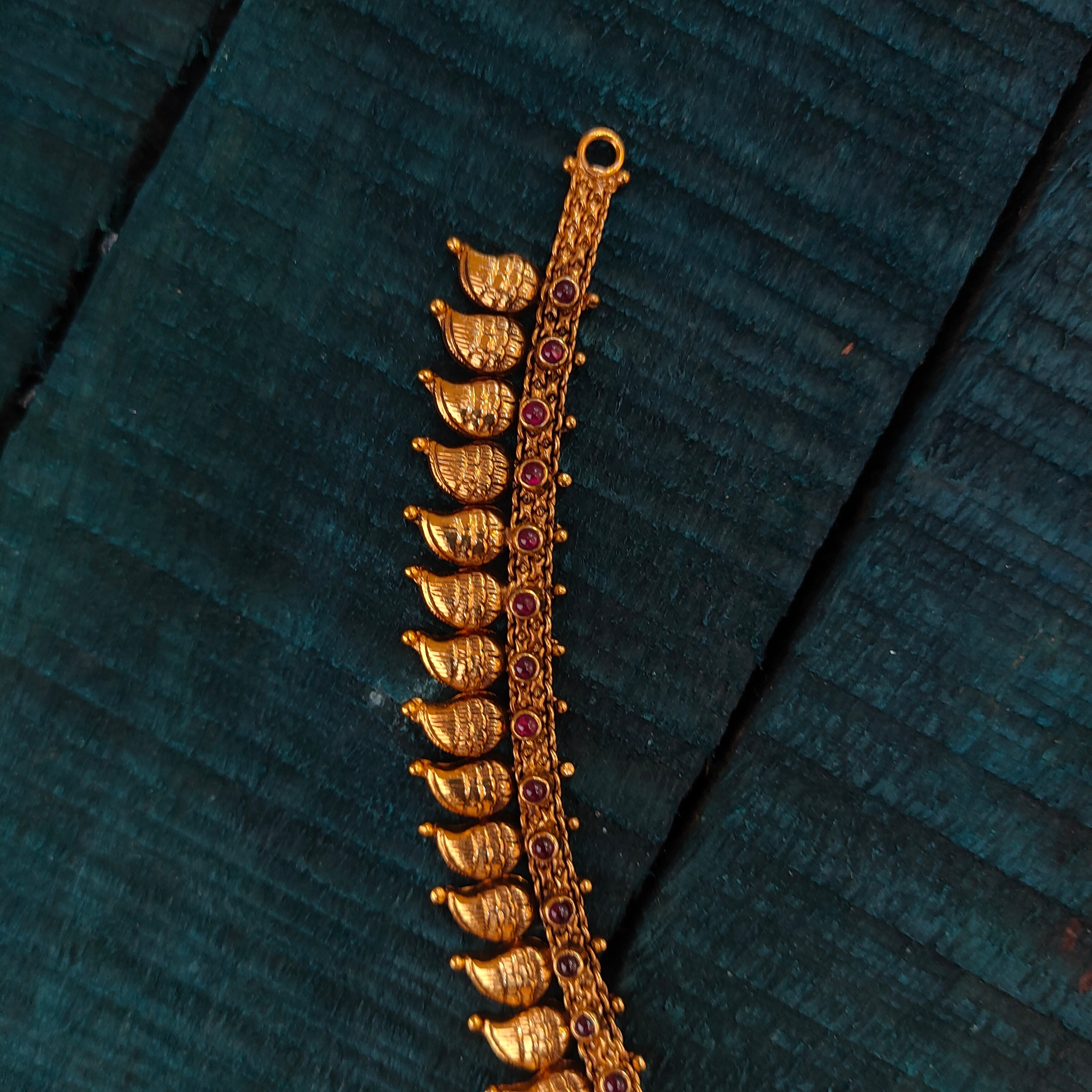 925 Silver Gold Plated Leaf Necklace - 4118