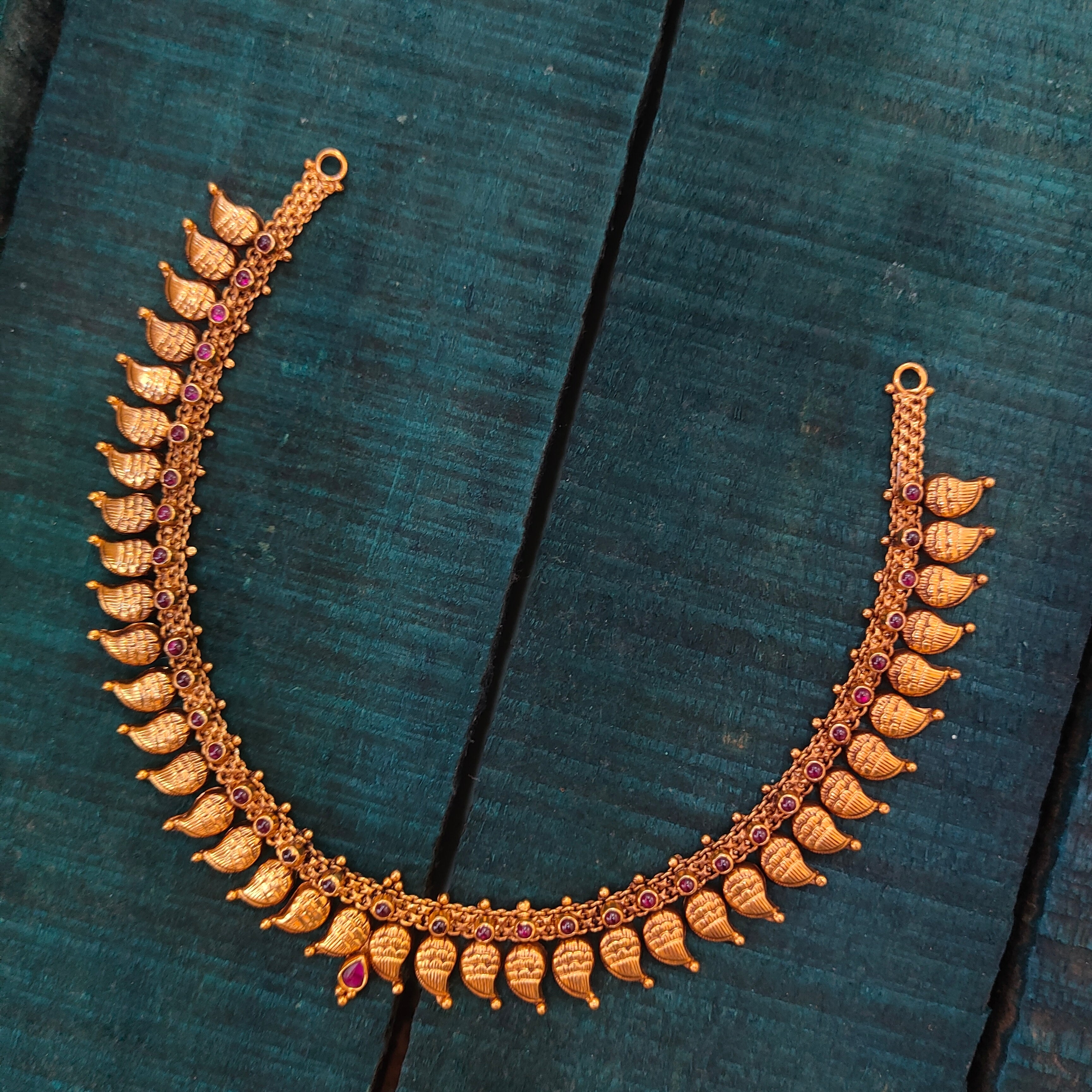 925 Silver Gold Plated Leaf Necklace - 4118