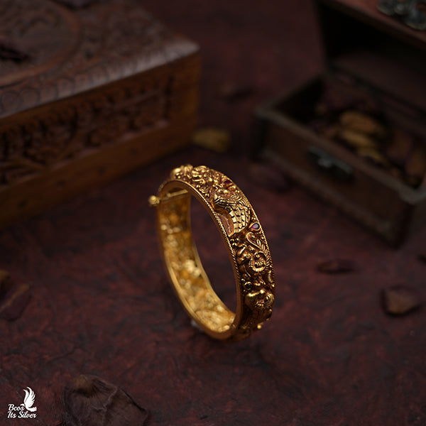 925 Gold Plated Nakshi Bangle-5758