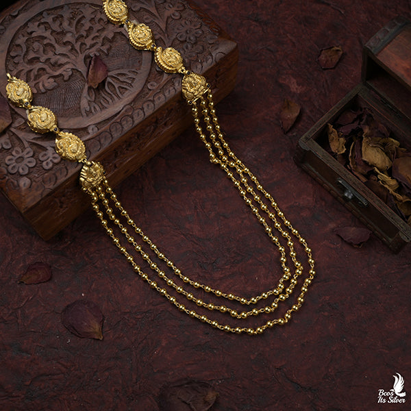 925 Gold Plated Nakshi Haram -0875