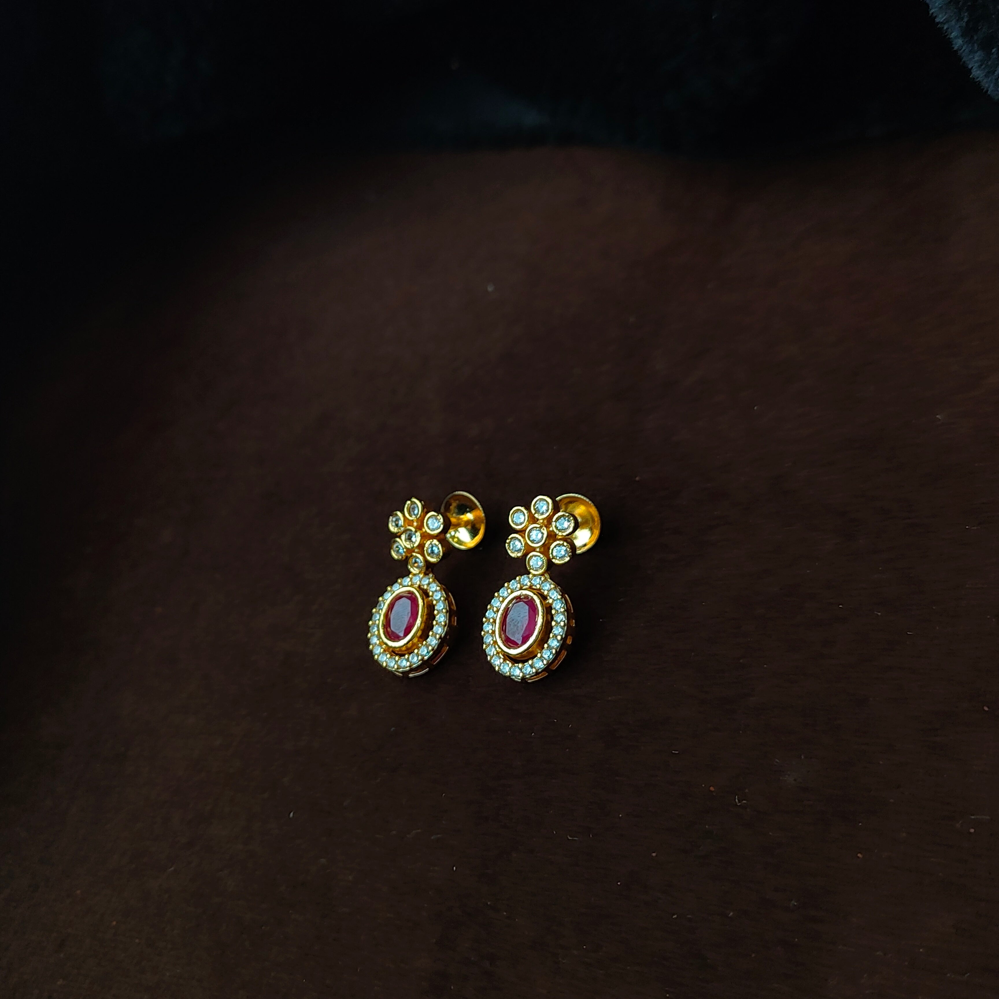 925 Silver Gold Plated Necklace Set-5598