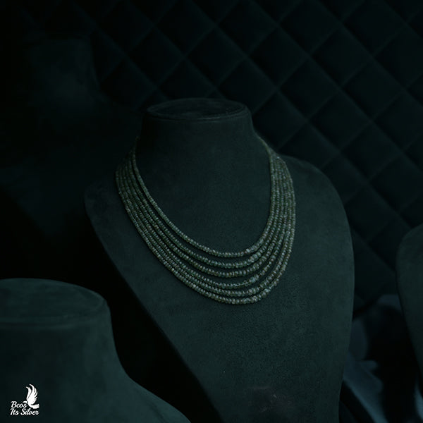 Green cut beads Haram -5143