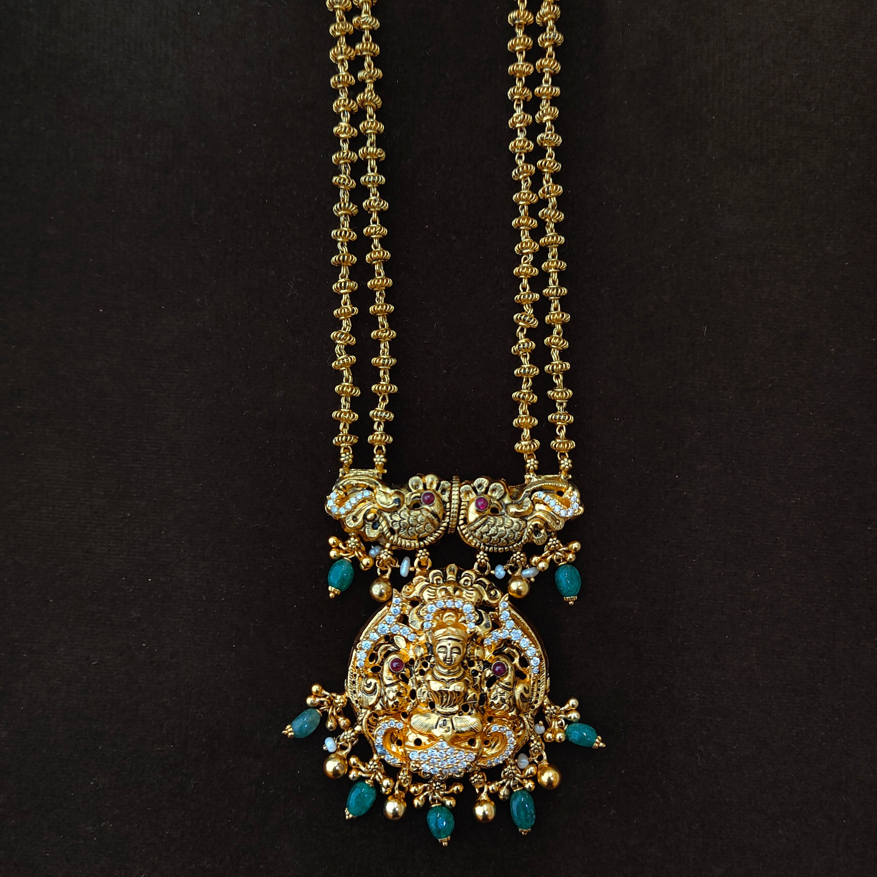 925 Silver Nakshi Chain with pendant Haram-1340