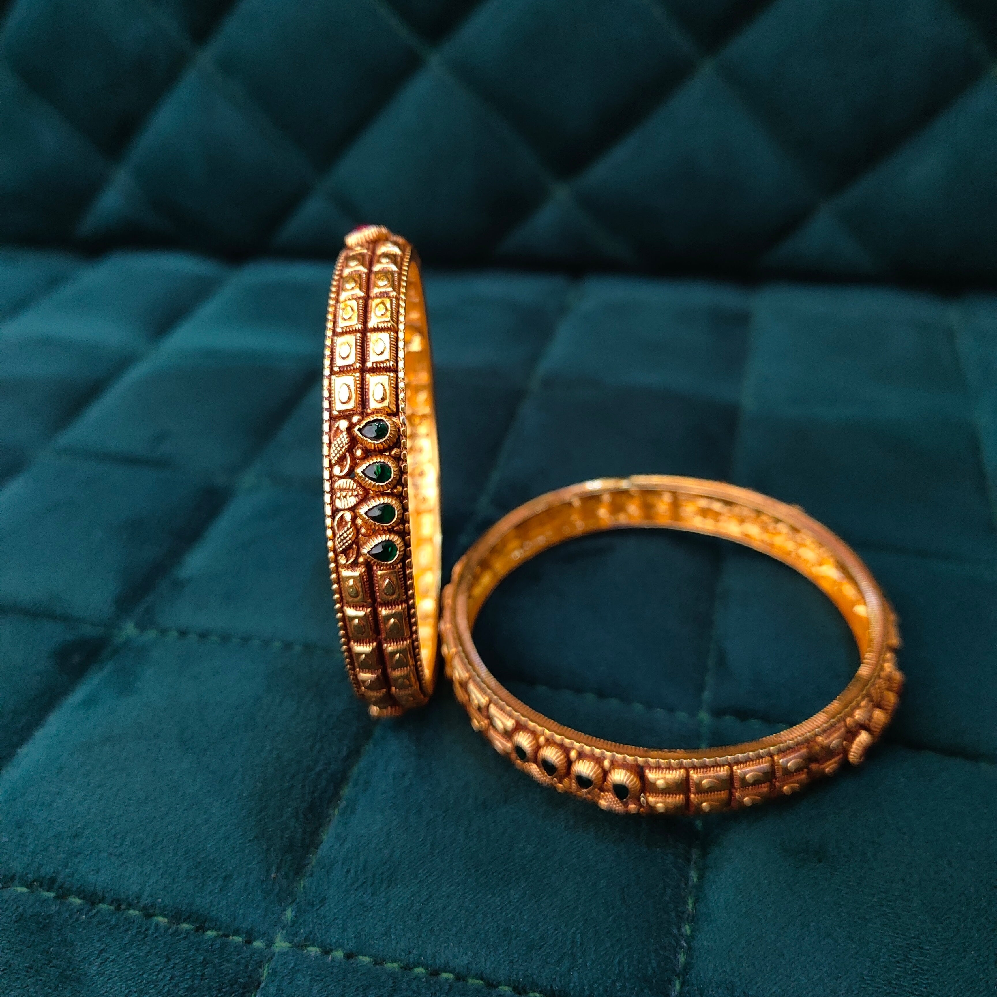 925 Silver Gold Plated Bangle-1295