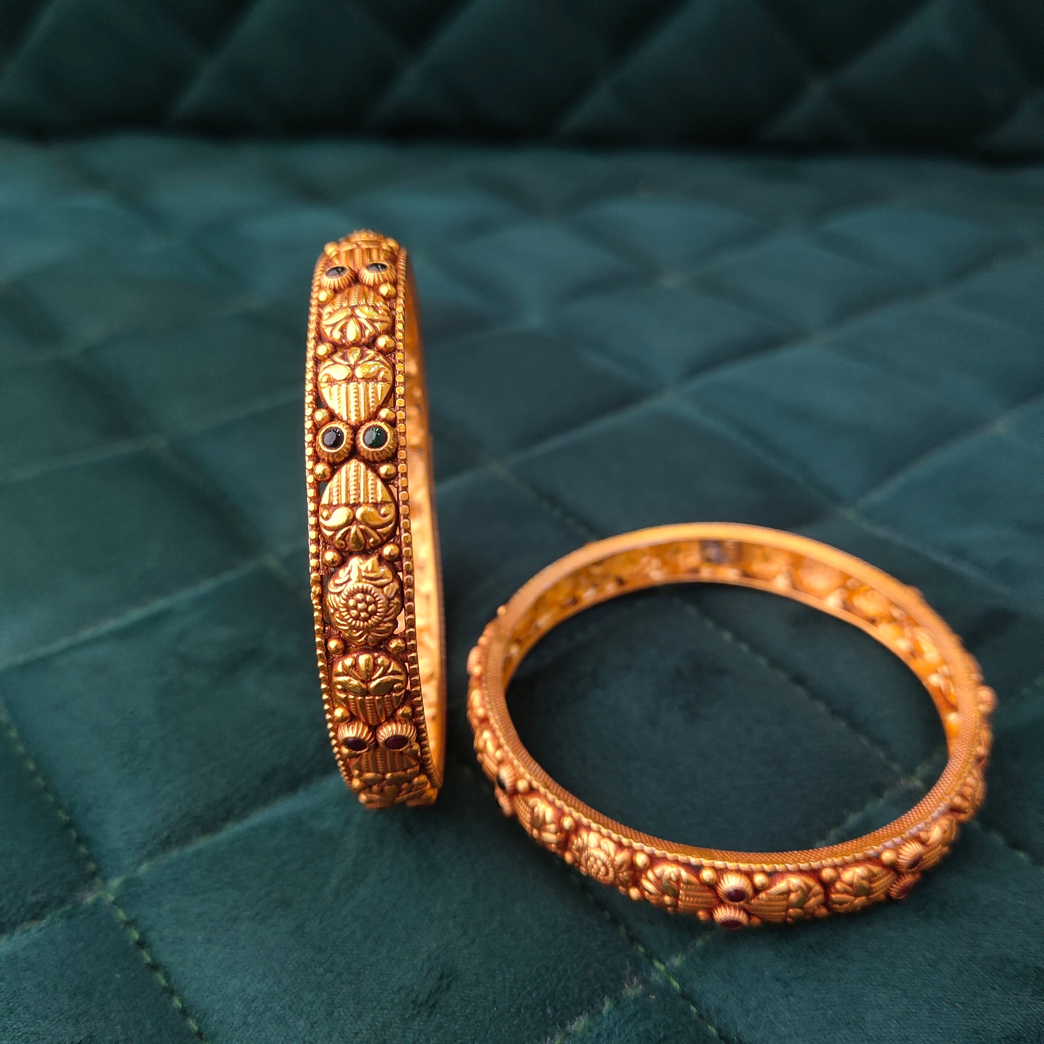 925 Silver Gold Plated Bangle-1290