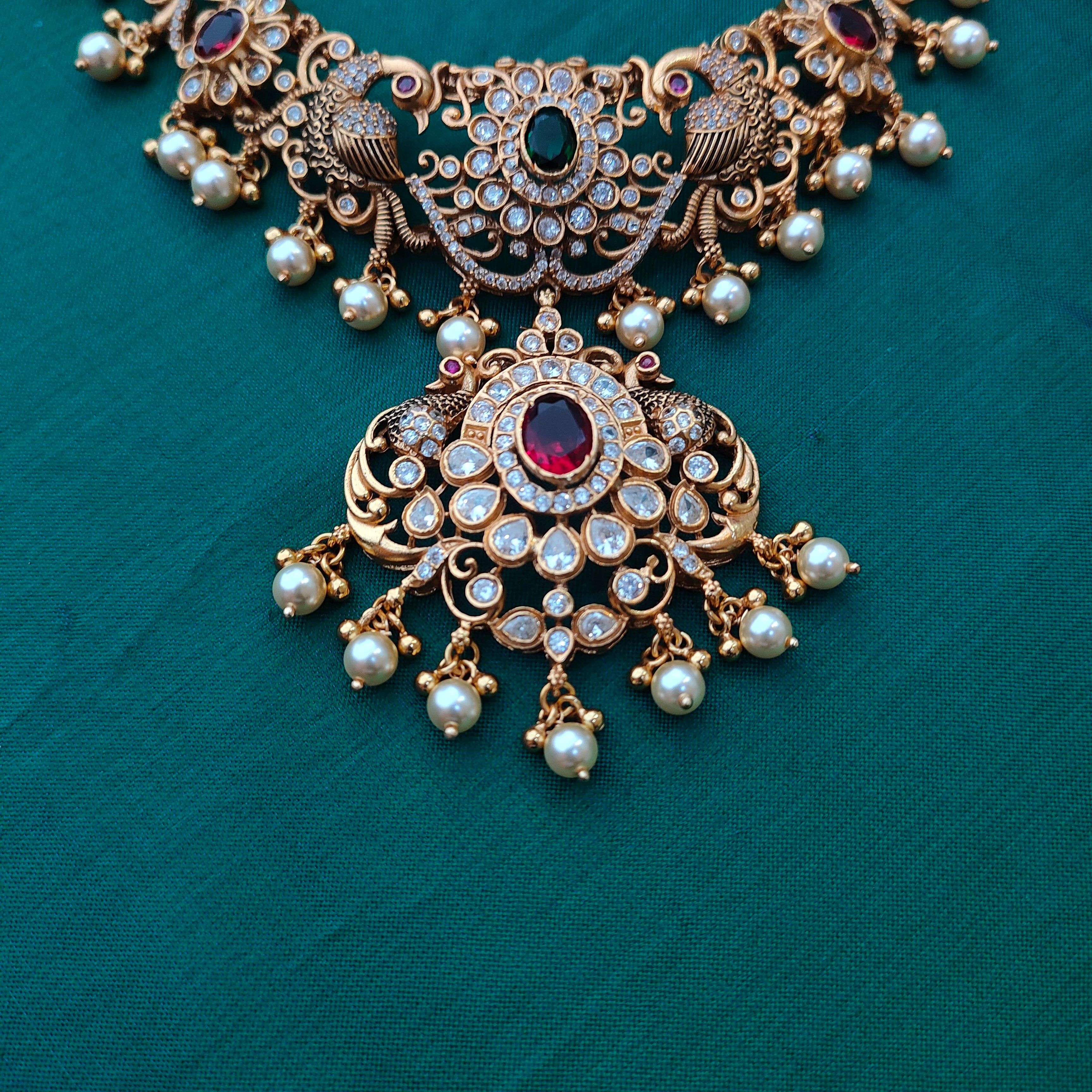 925 Silver Necklace with Earring-1349