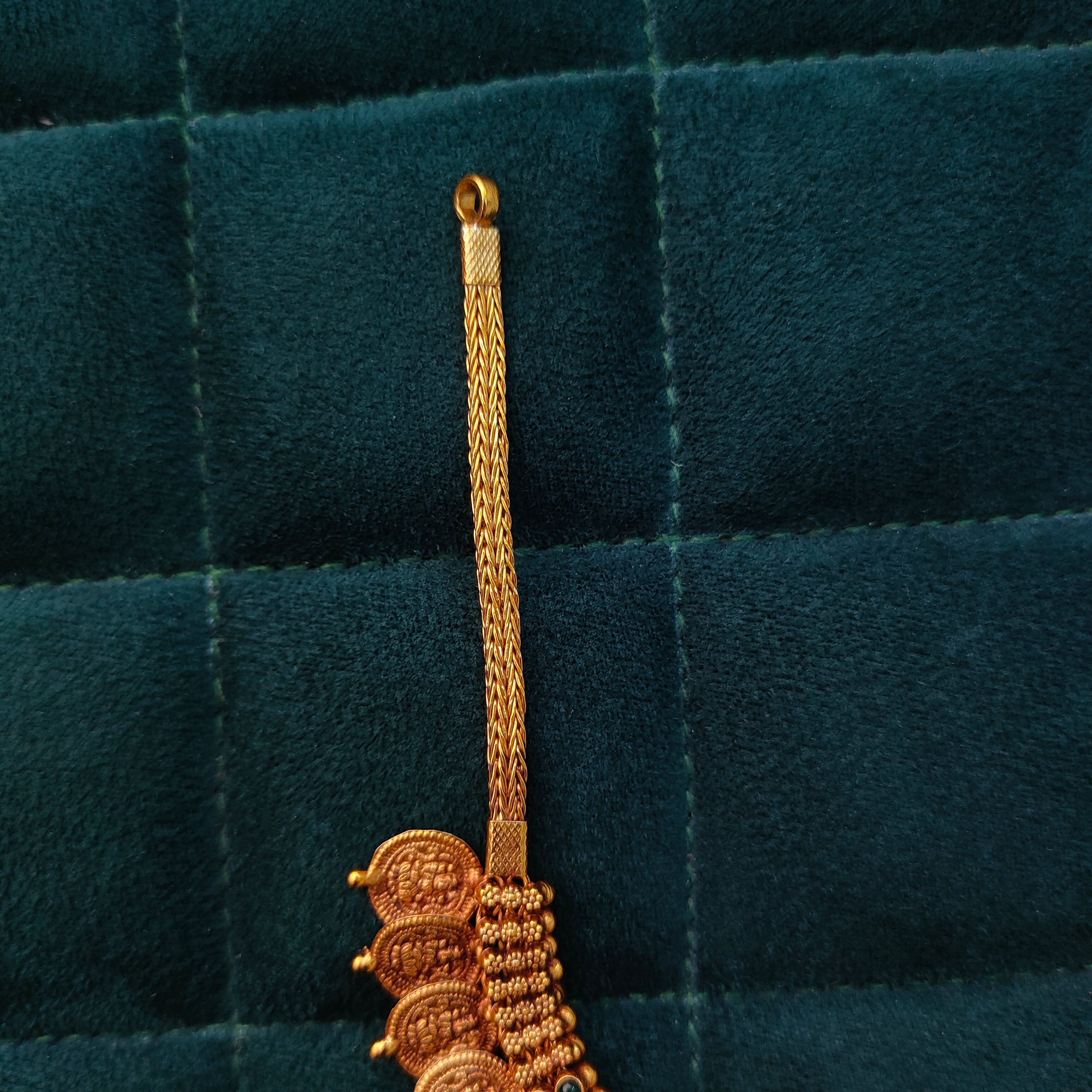 925 Silver Gold Plated Lakshmi Coin Neckpiece -1369