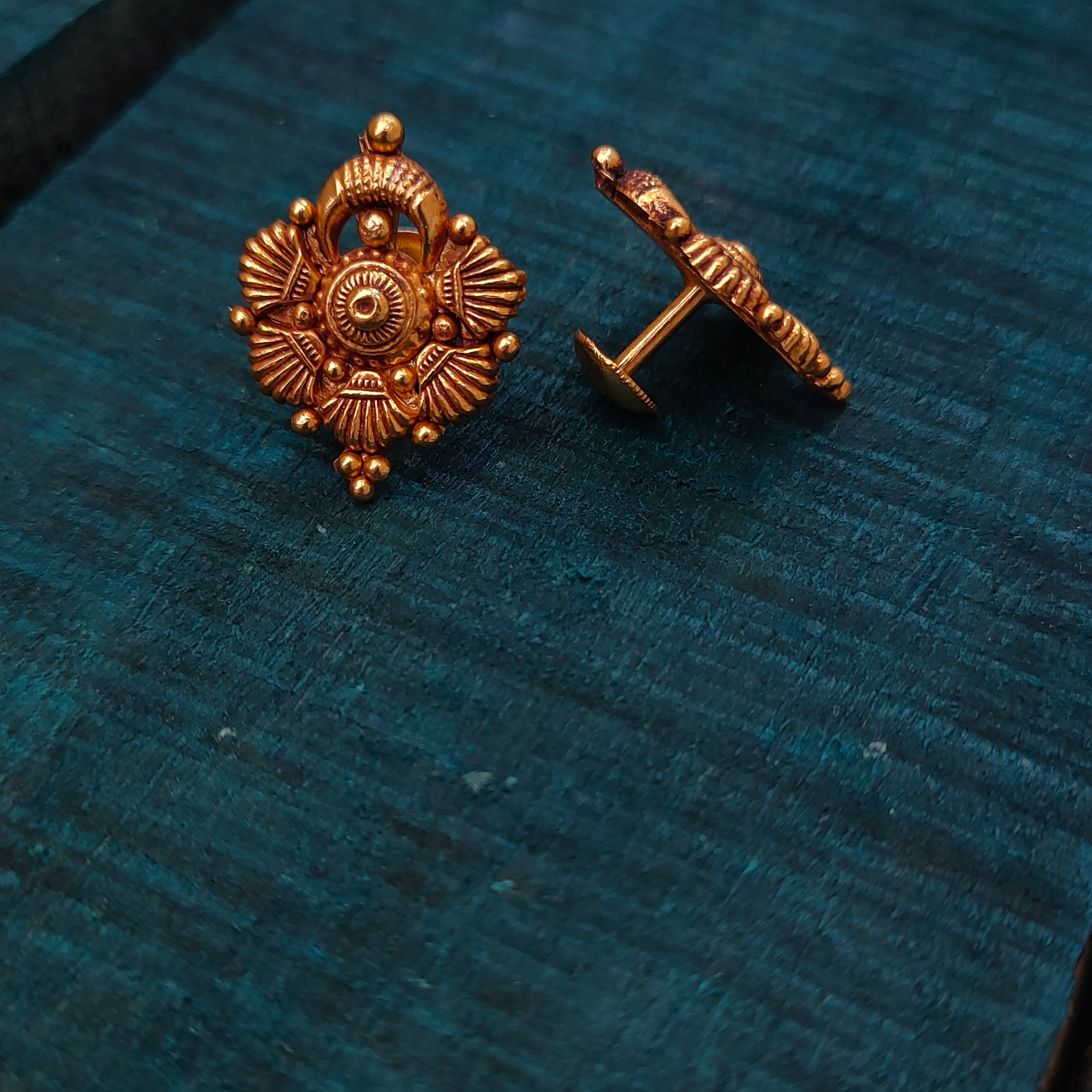 925 Silver Gold Plated Earstud -1407