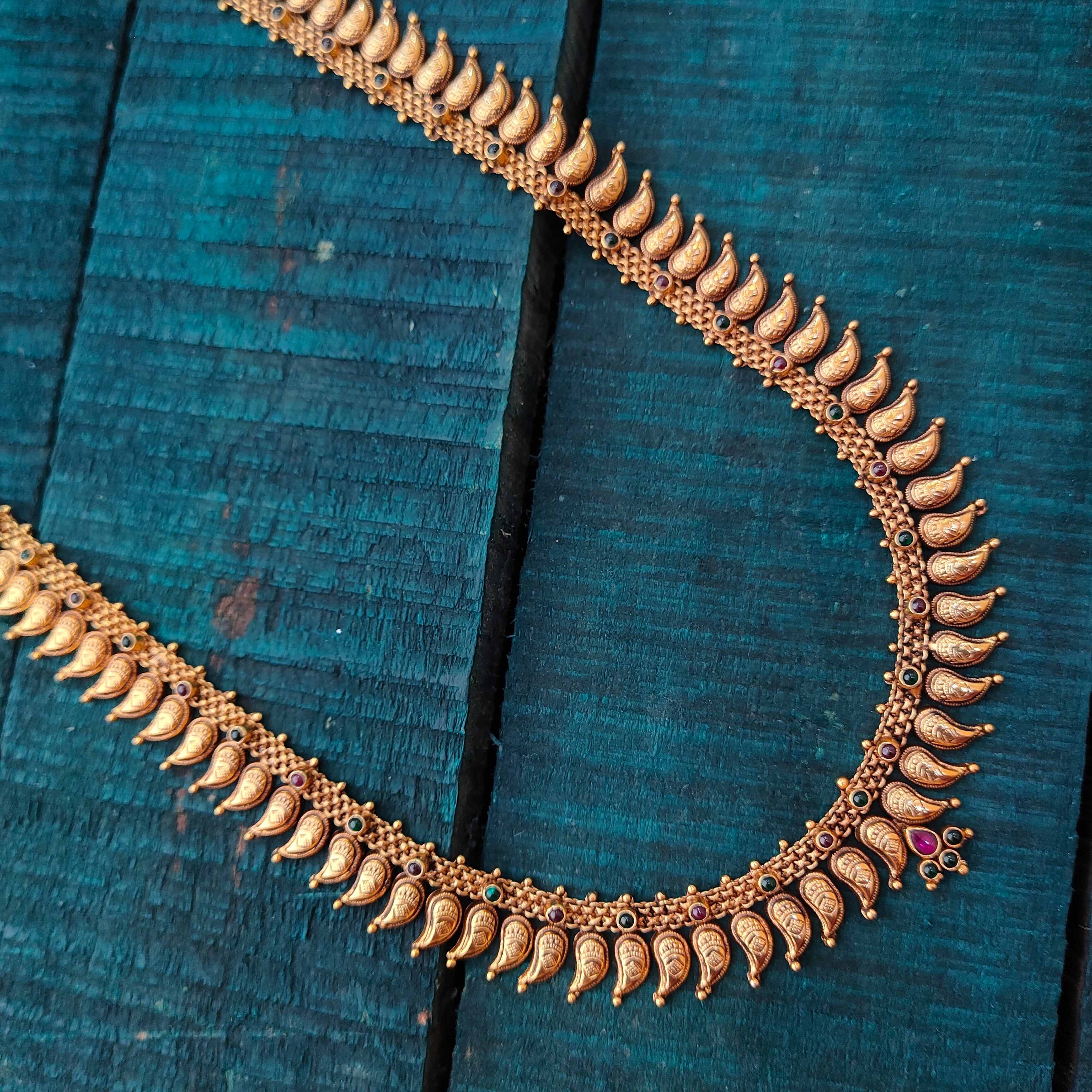 925 Silver Gold Plated Haram -4113