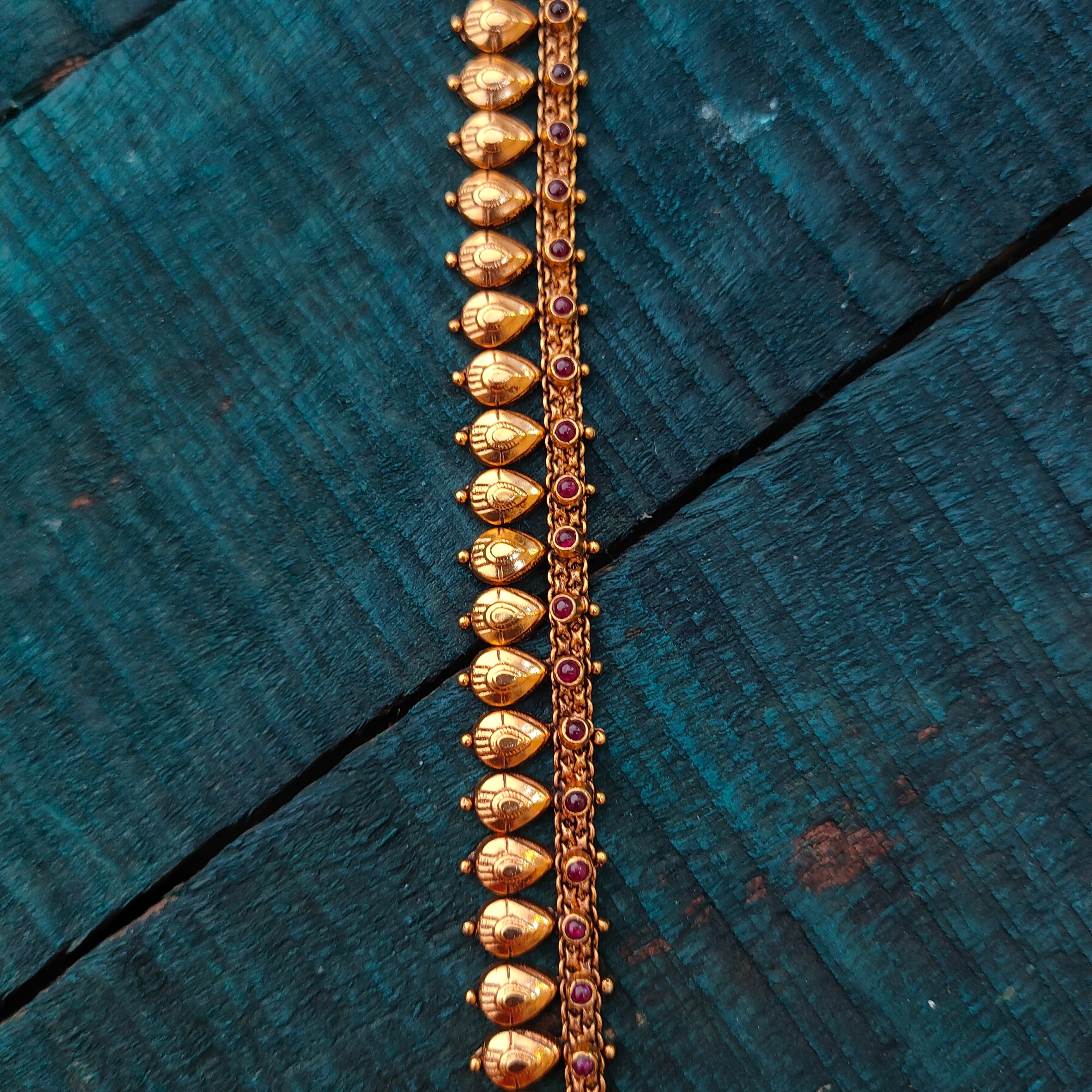 925 Silver Gold Plated Haram -4112