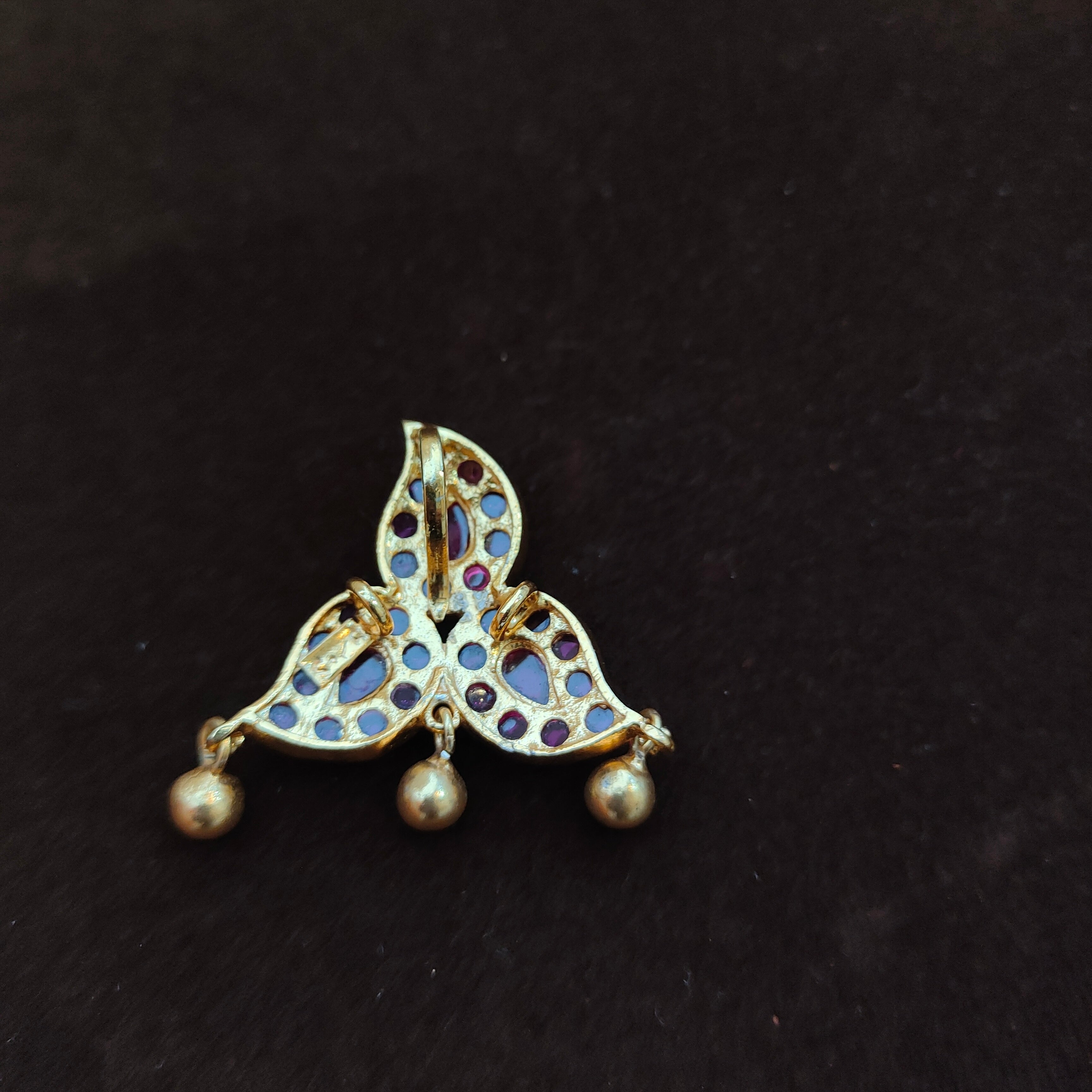 925 Silver Ruby Mango Pendant-1463