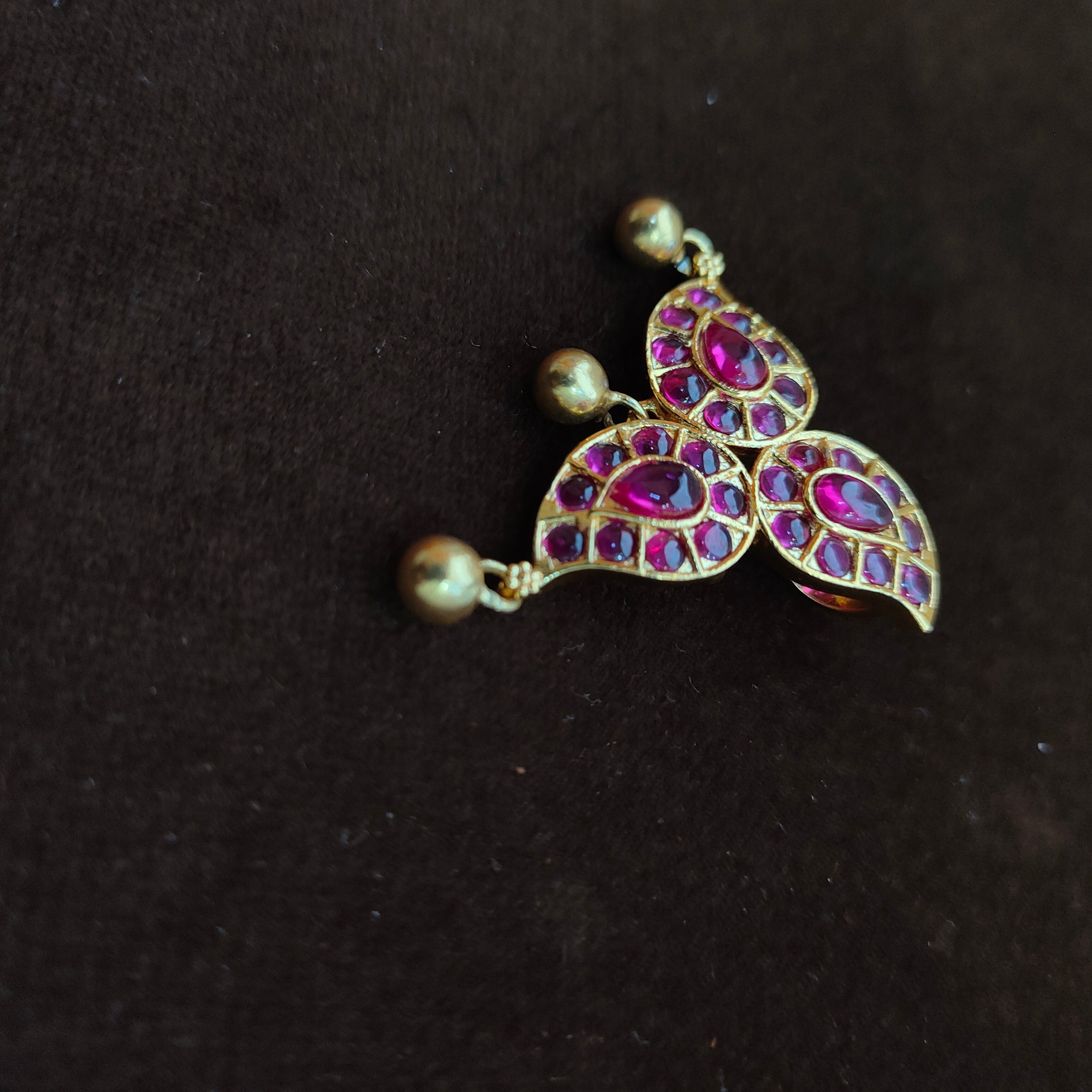 925 Silver Ruby Mango Pendant-1463