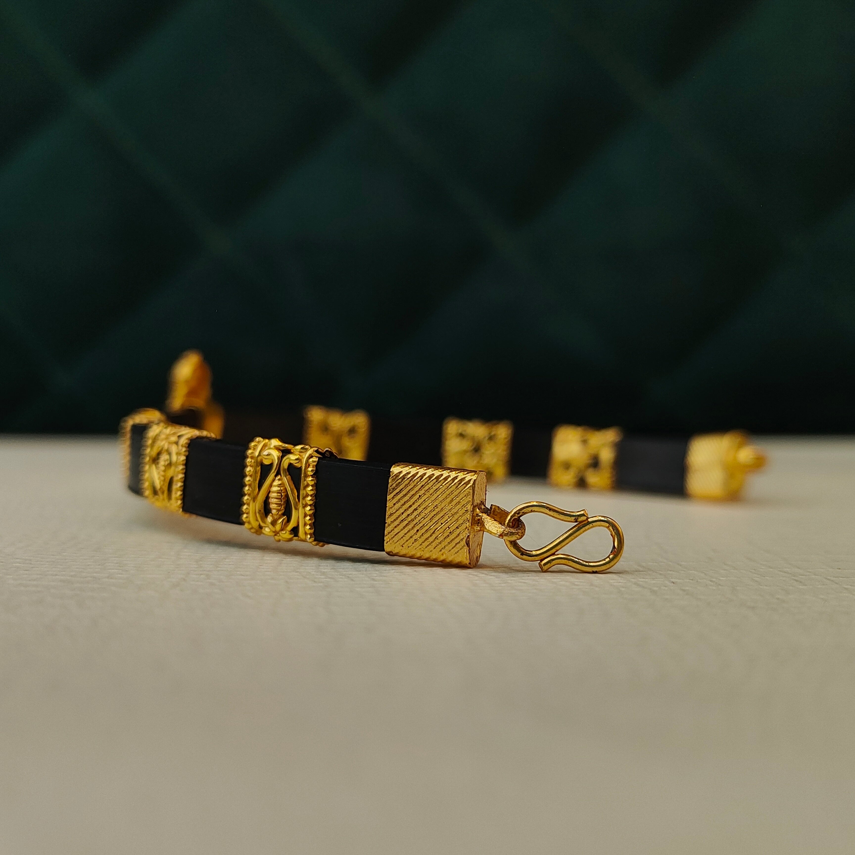 925 Silver Gold Plated Hanuman Ruber Kada-5618