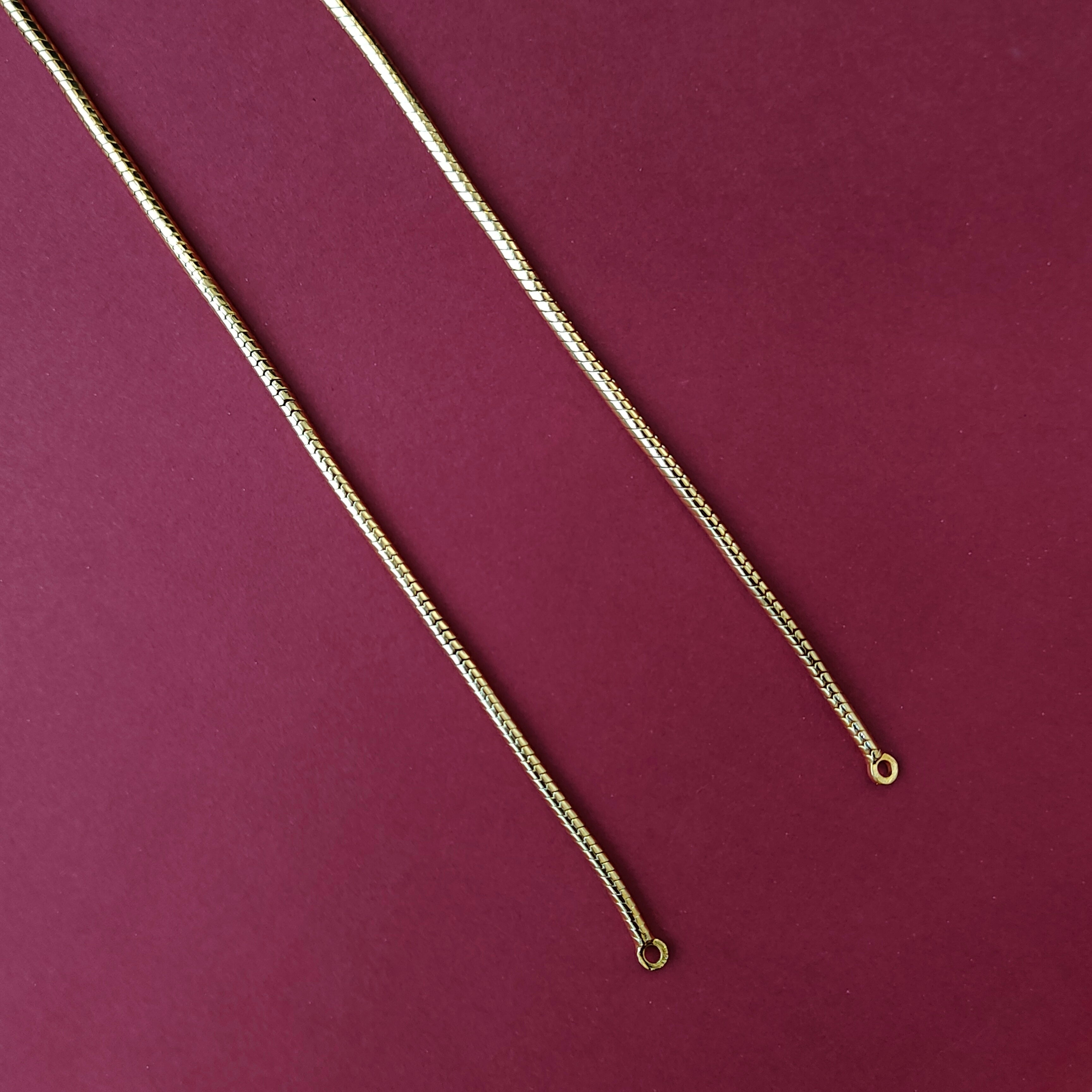 925 Silver Gold Plated Peacock Mugappu Chain-0900