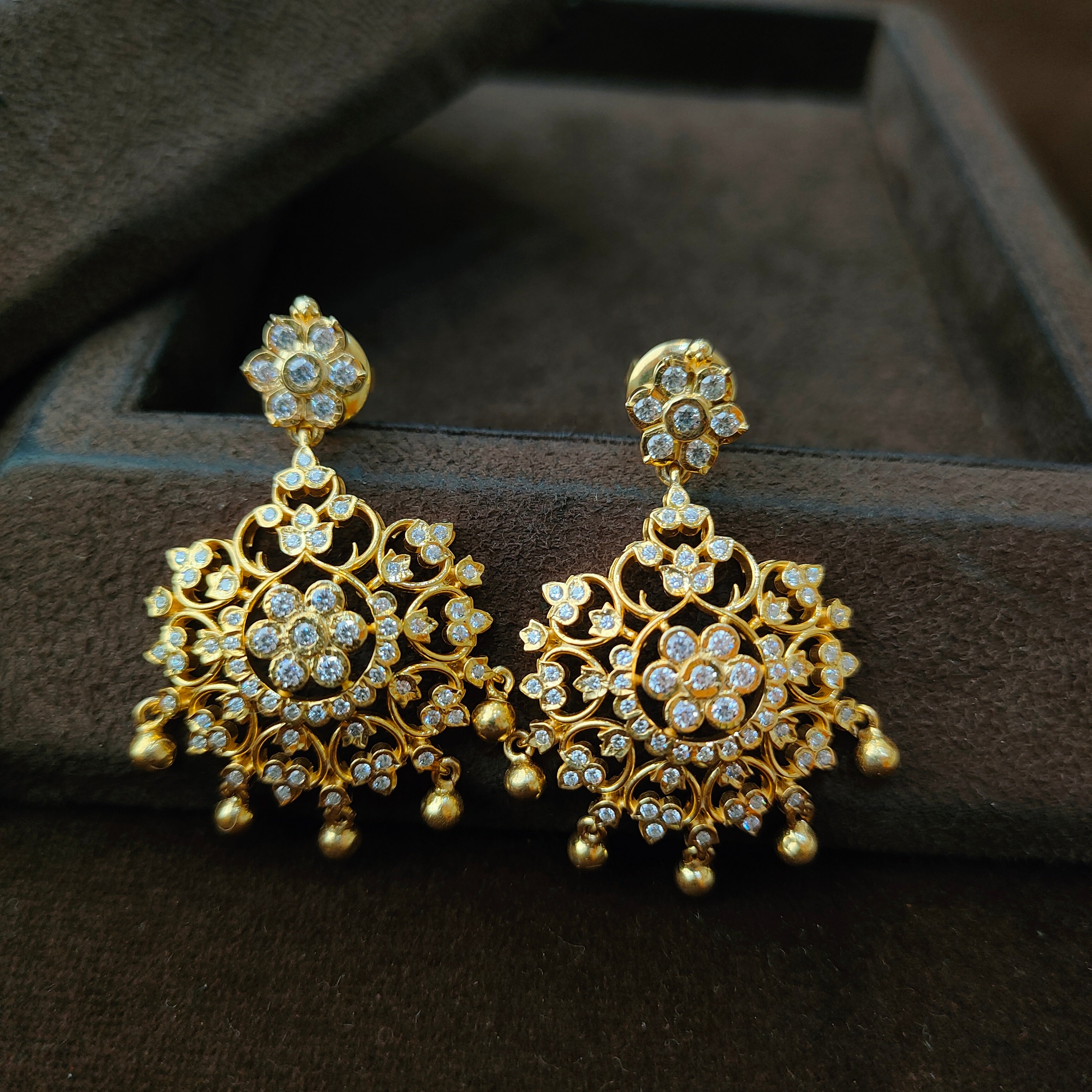 925 Gold plated Padmini Attigai Necklace set-5564 ( MADE TO ORDER )