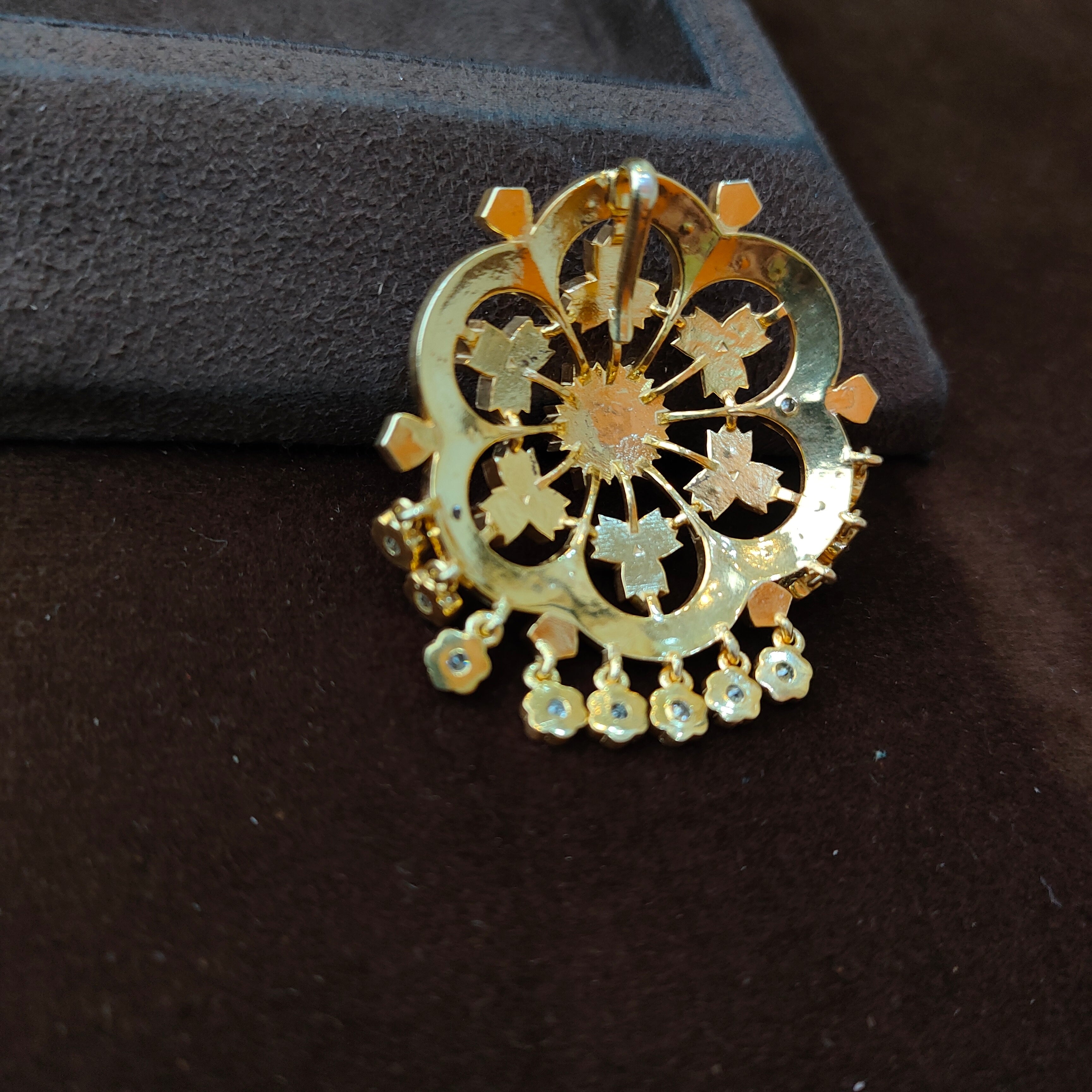 925 Gold plated Padmini Attigai Necklace - 5560 ( MADE TO ORDER )