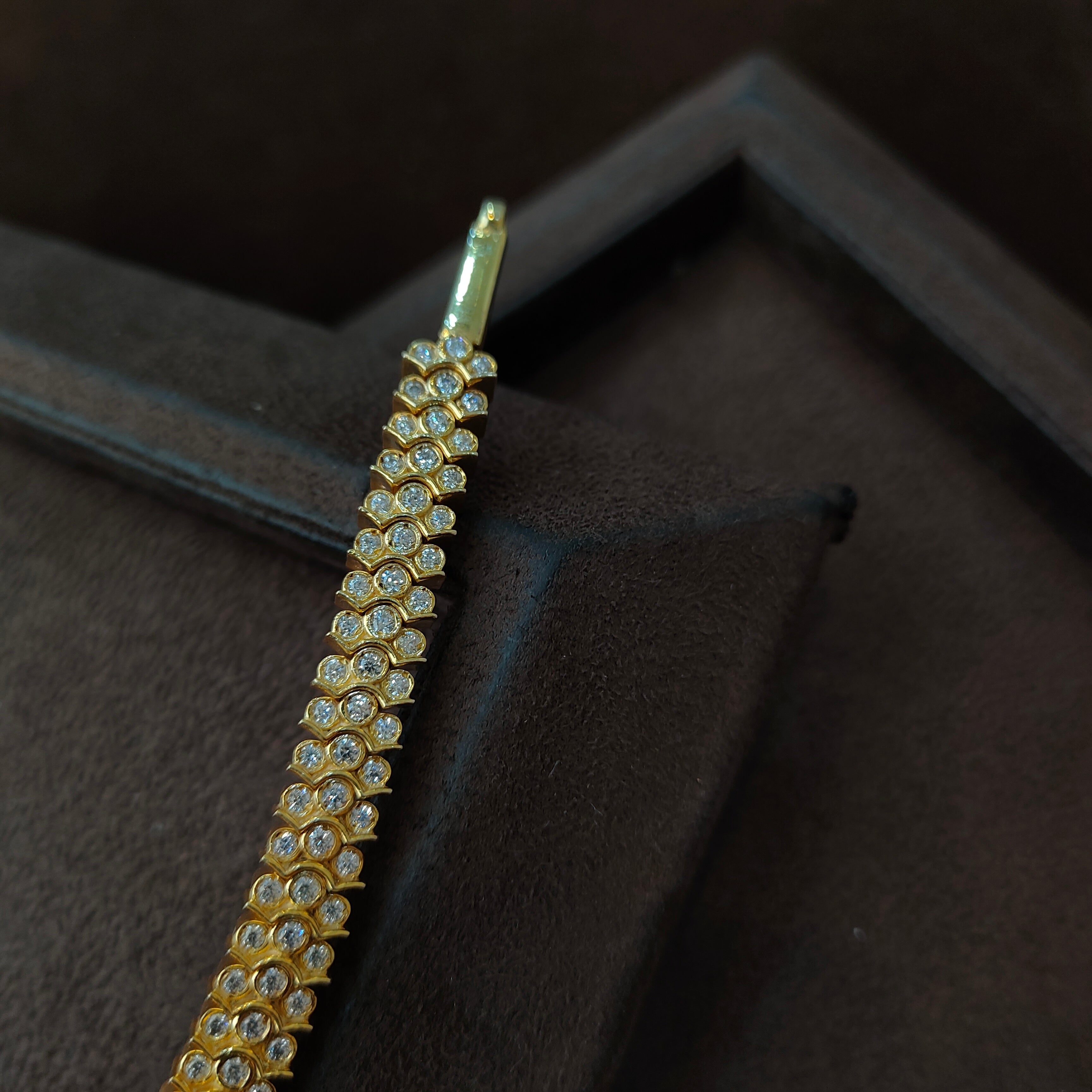 925 Gold plated Padmini Attigai Necklace set-5562 (MADE TO ORDER)