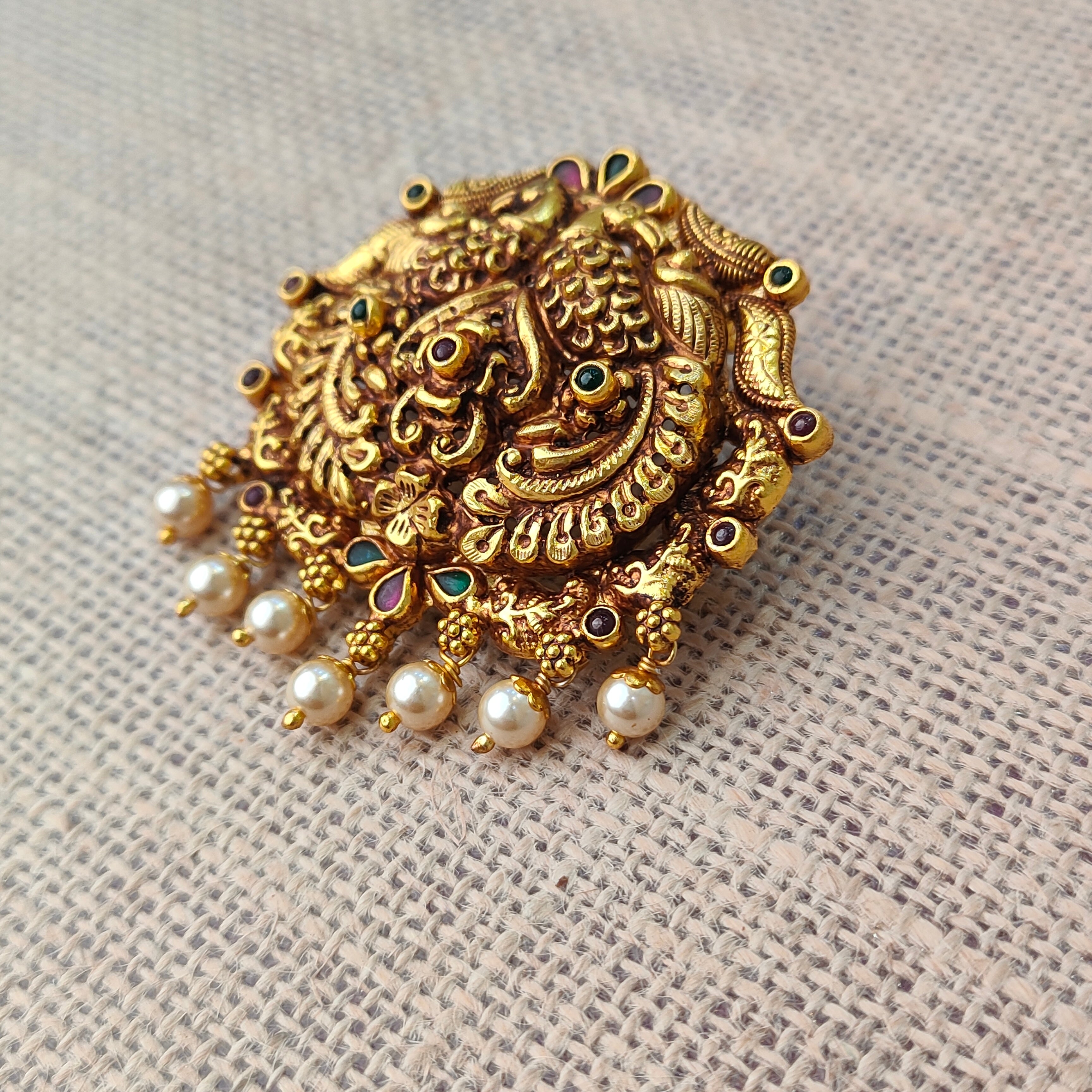 925 Silver Gold plated Peacock Pendant-5585