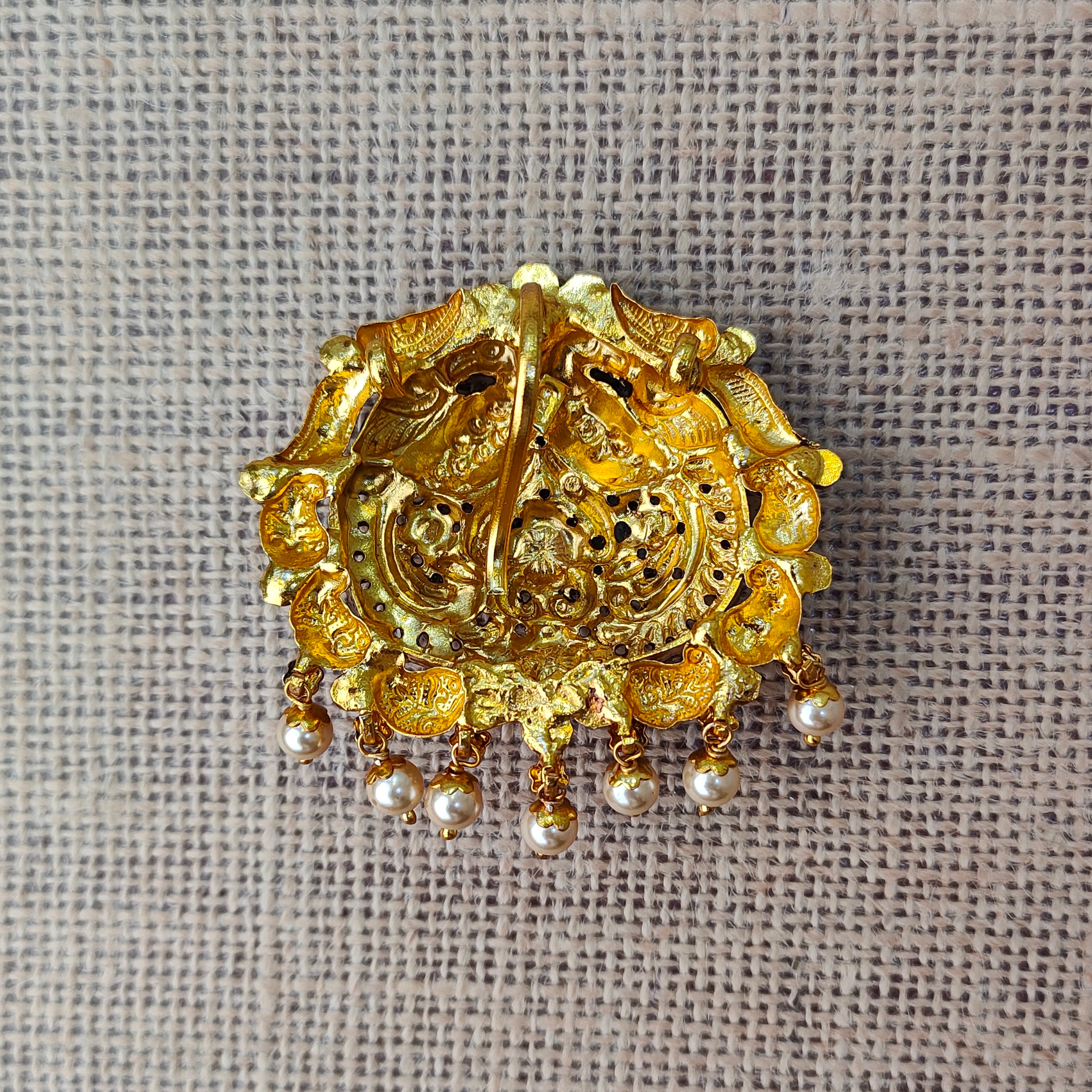 925 Silver Gold plated Peacock Pendant-5585