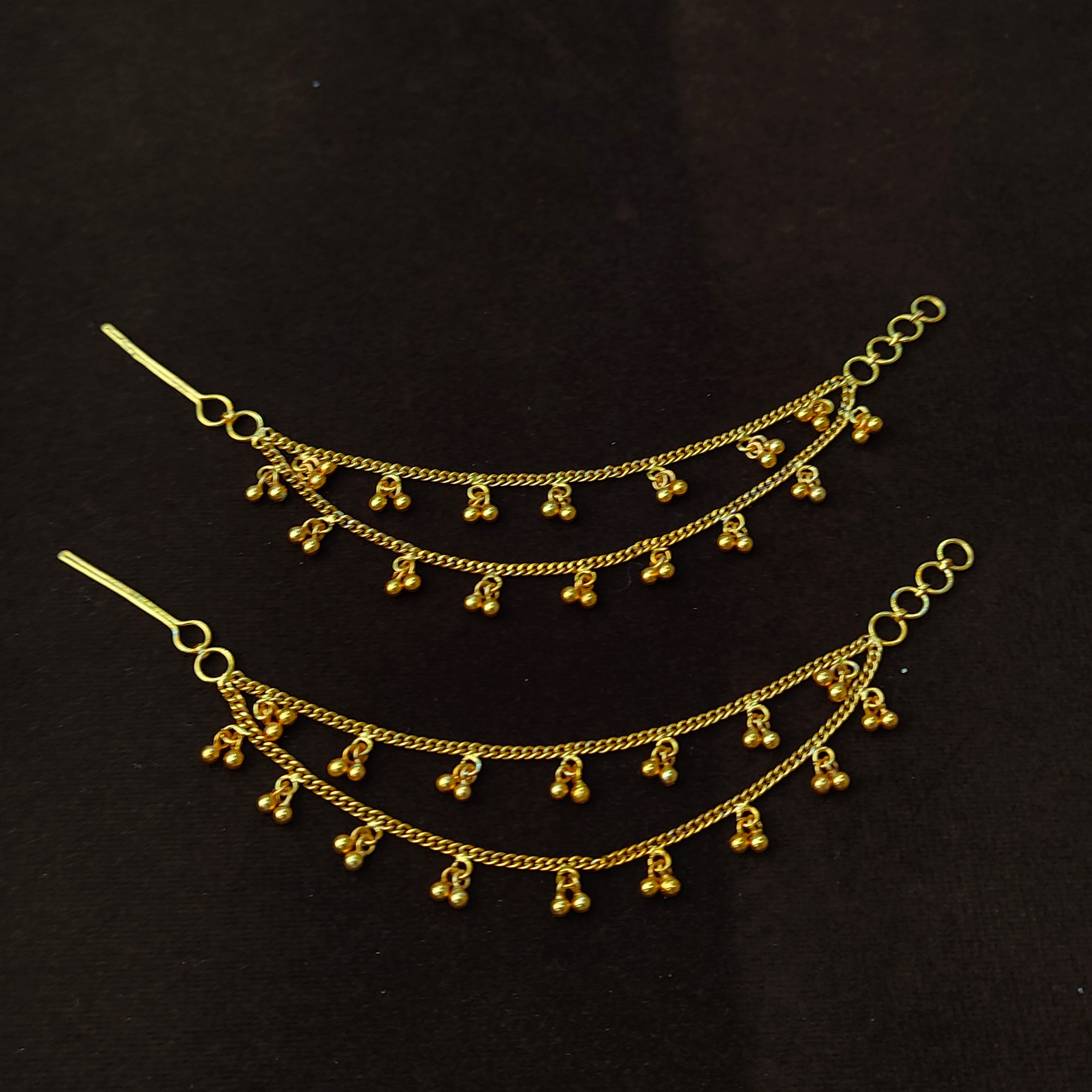 925 Silver Gold Plated Earchain-5569