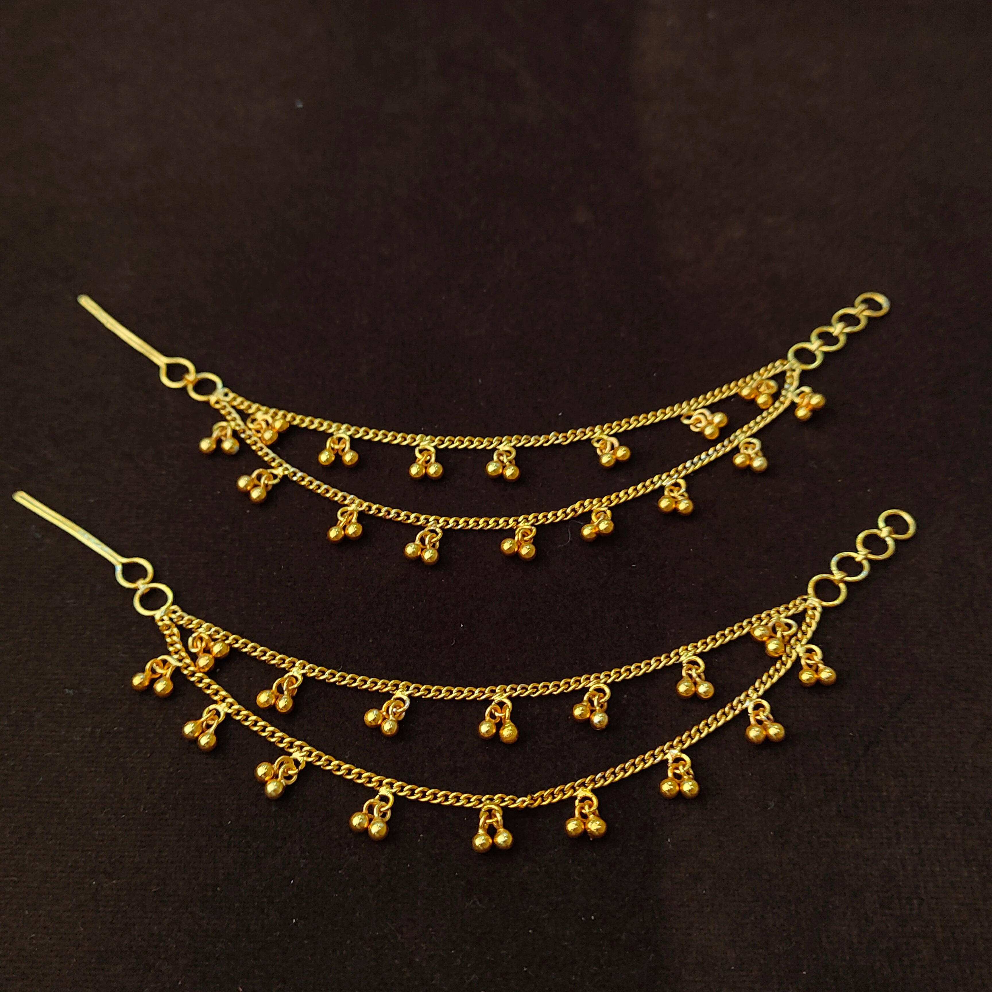 925 Silver Gold Plated Earchain-5569