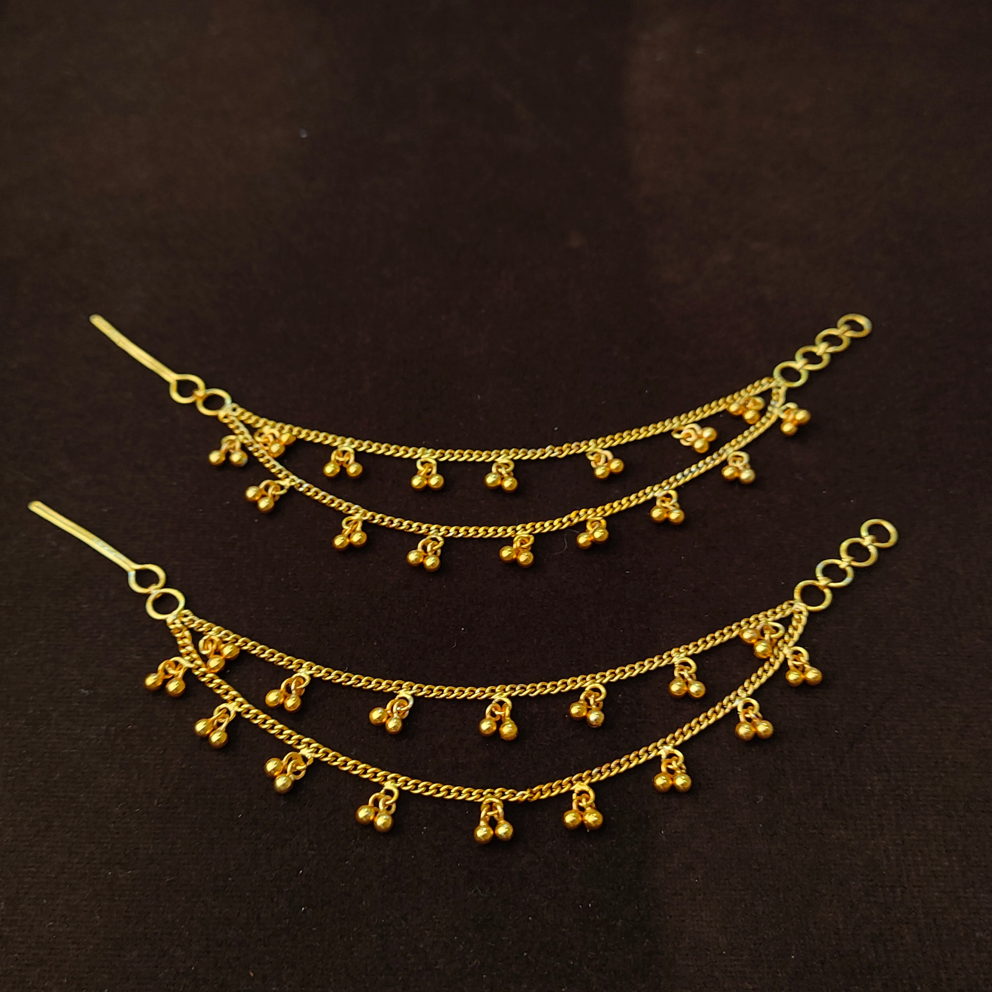 925 Silver Gold Plated Earchain-5569