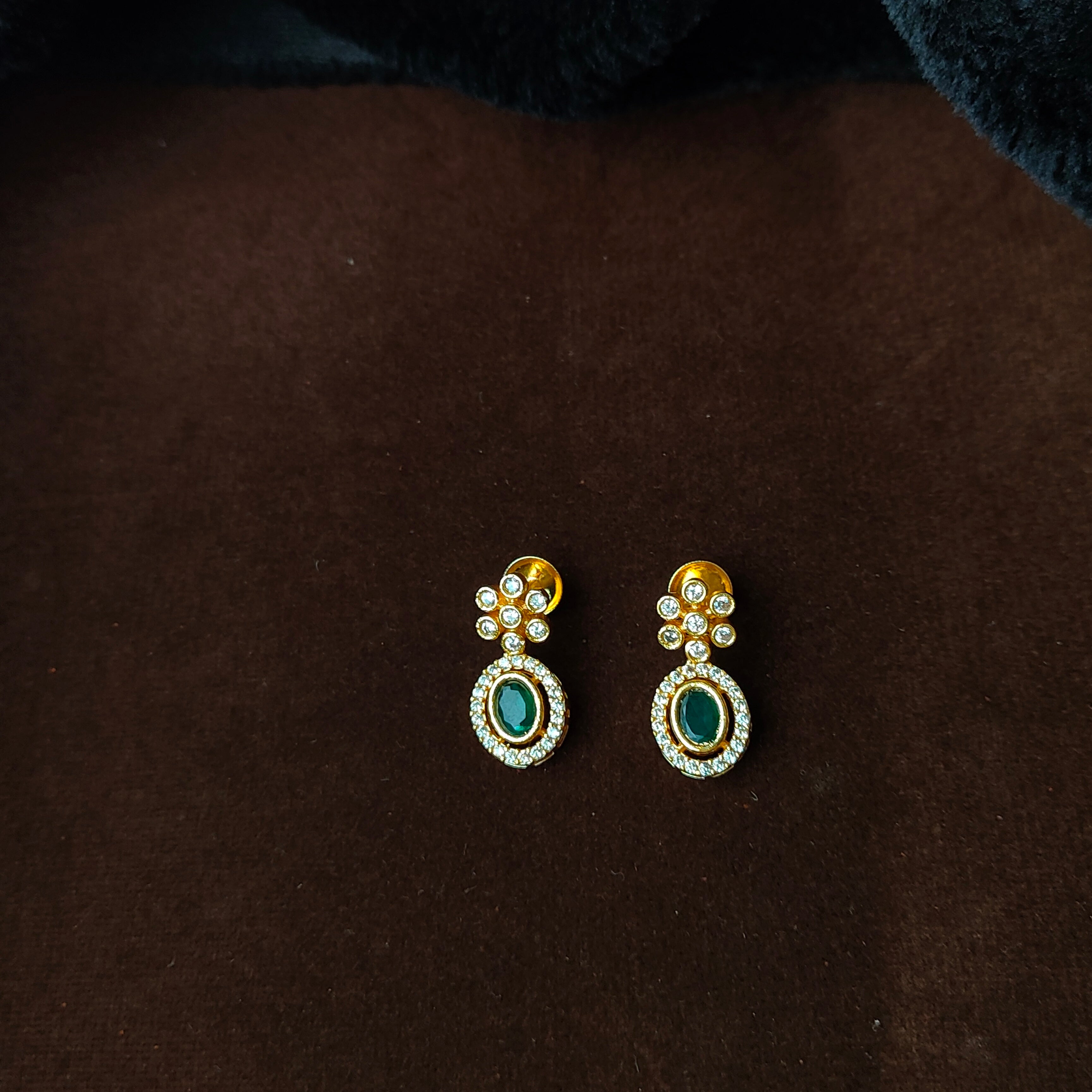 925 Silver Gold Plated Necklace Set-5599