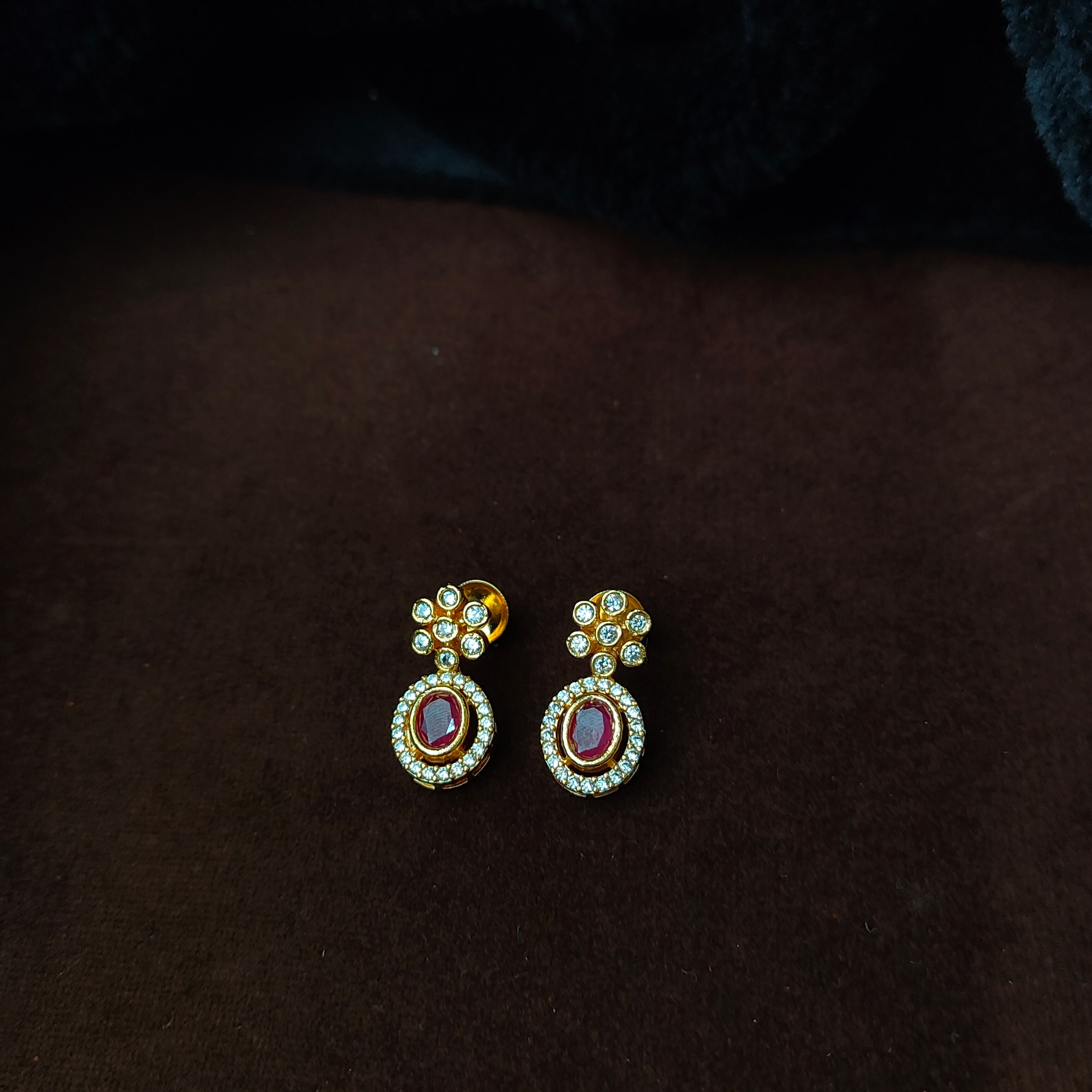 925 Silver Gold Plated Necklace Set-5598