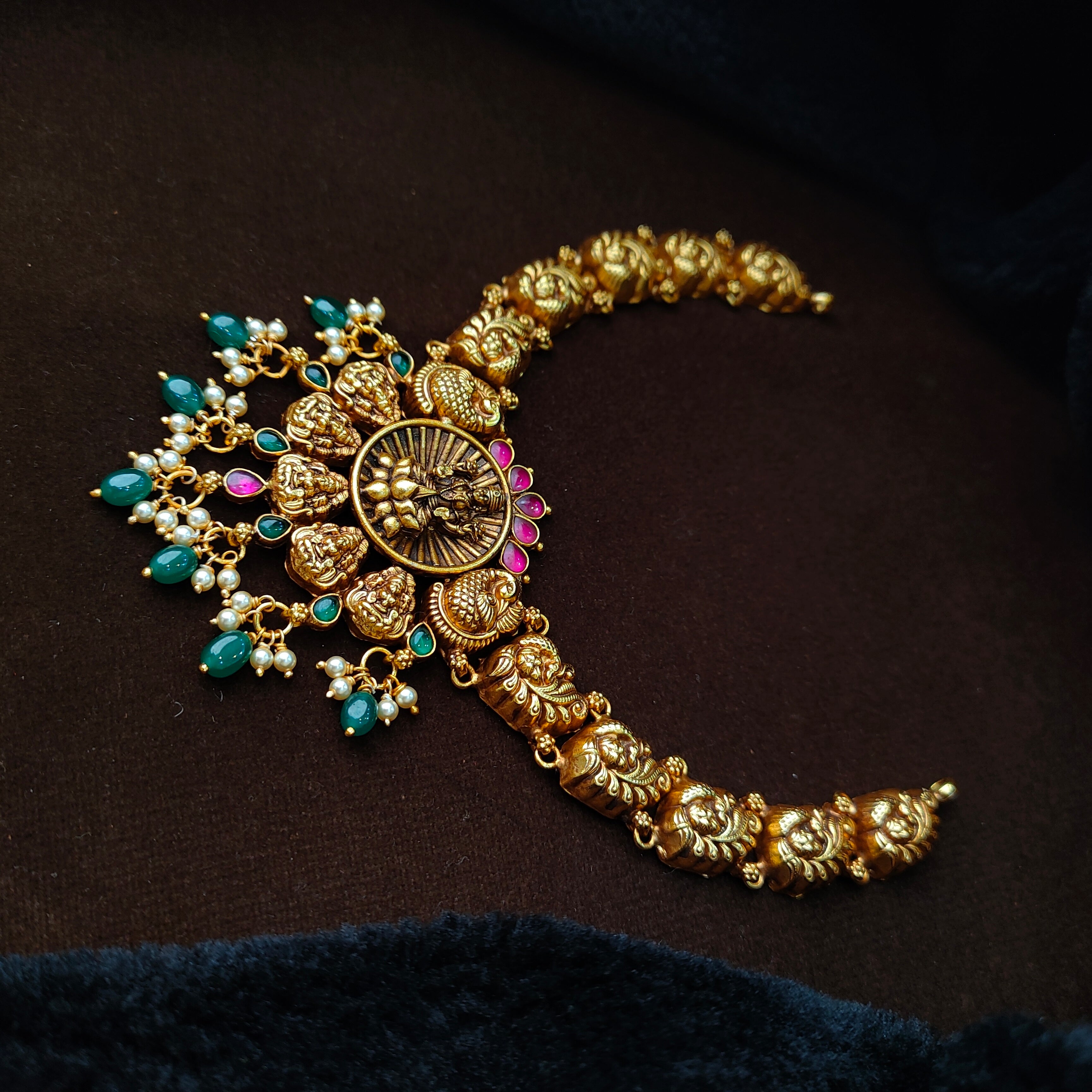 925 Silver Traditional Lakshmi Necklace -5638