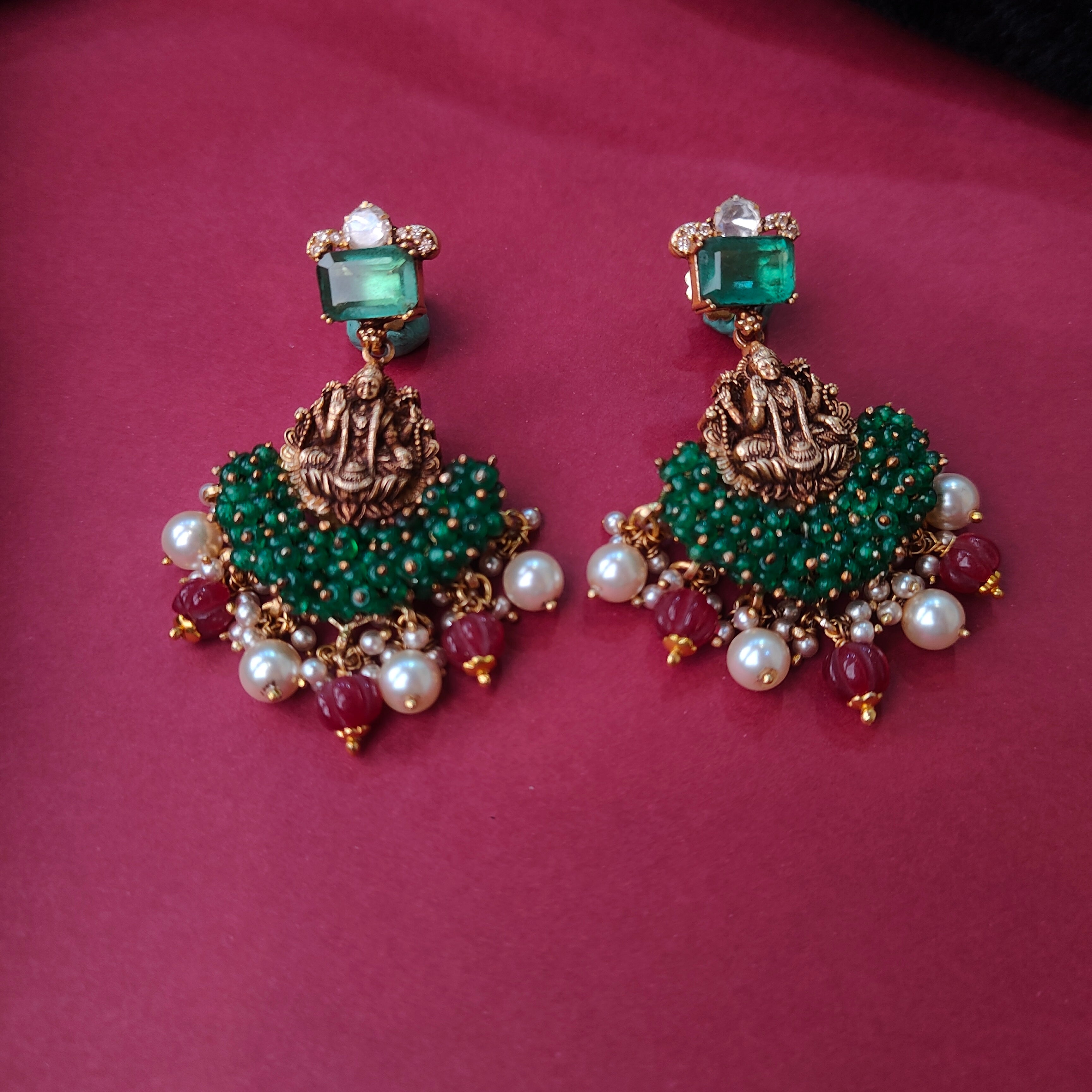 925 Silver Nakshi ChandBali Ear Stud - 5711