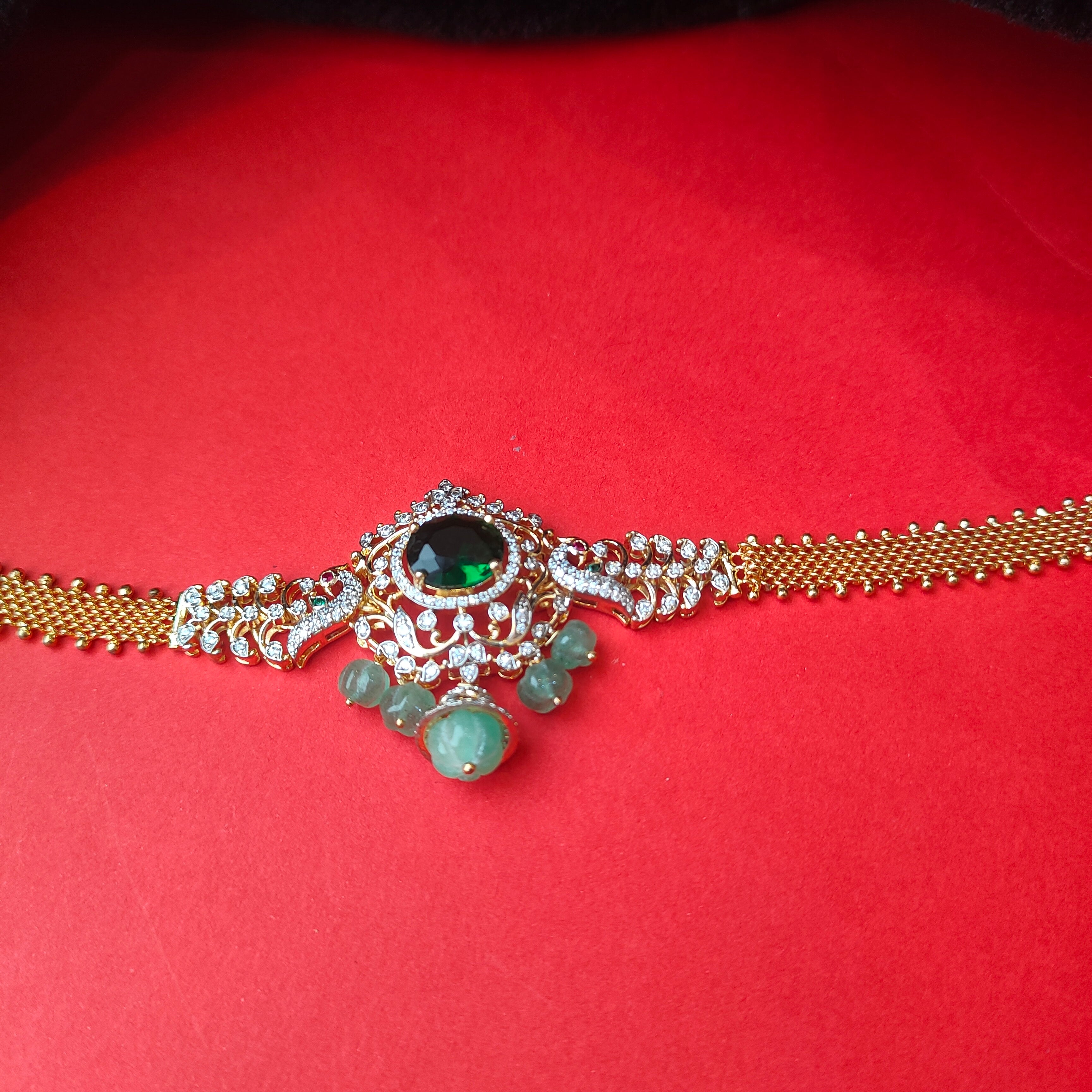 925 Silver Theia Diamond Look choker -5922