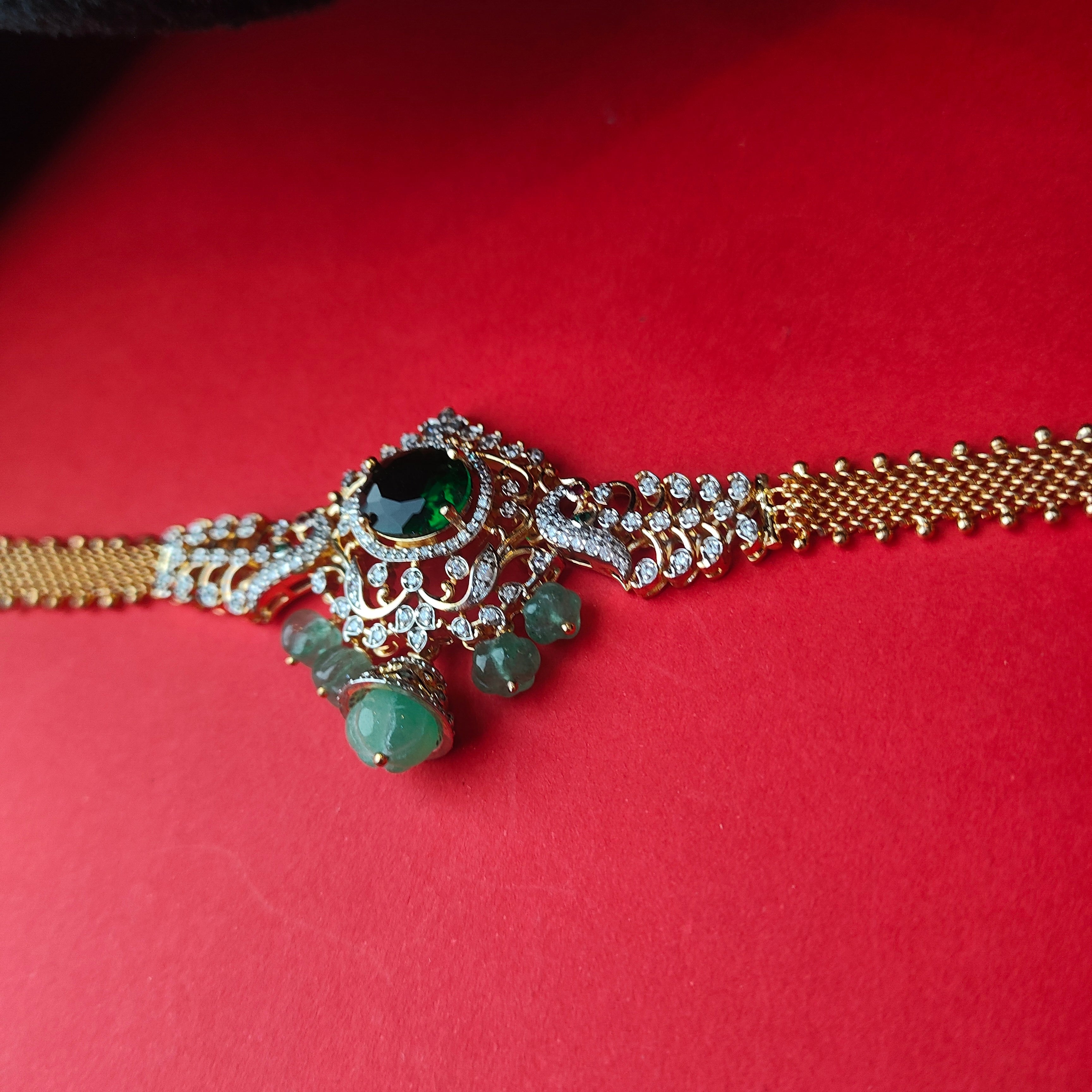 925 Silver Theia Diamond Look choker -5922