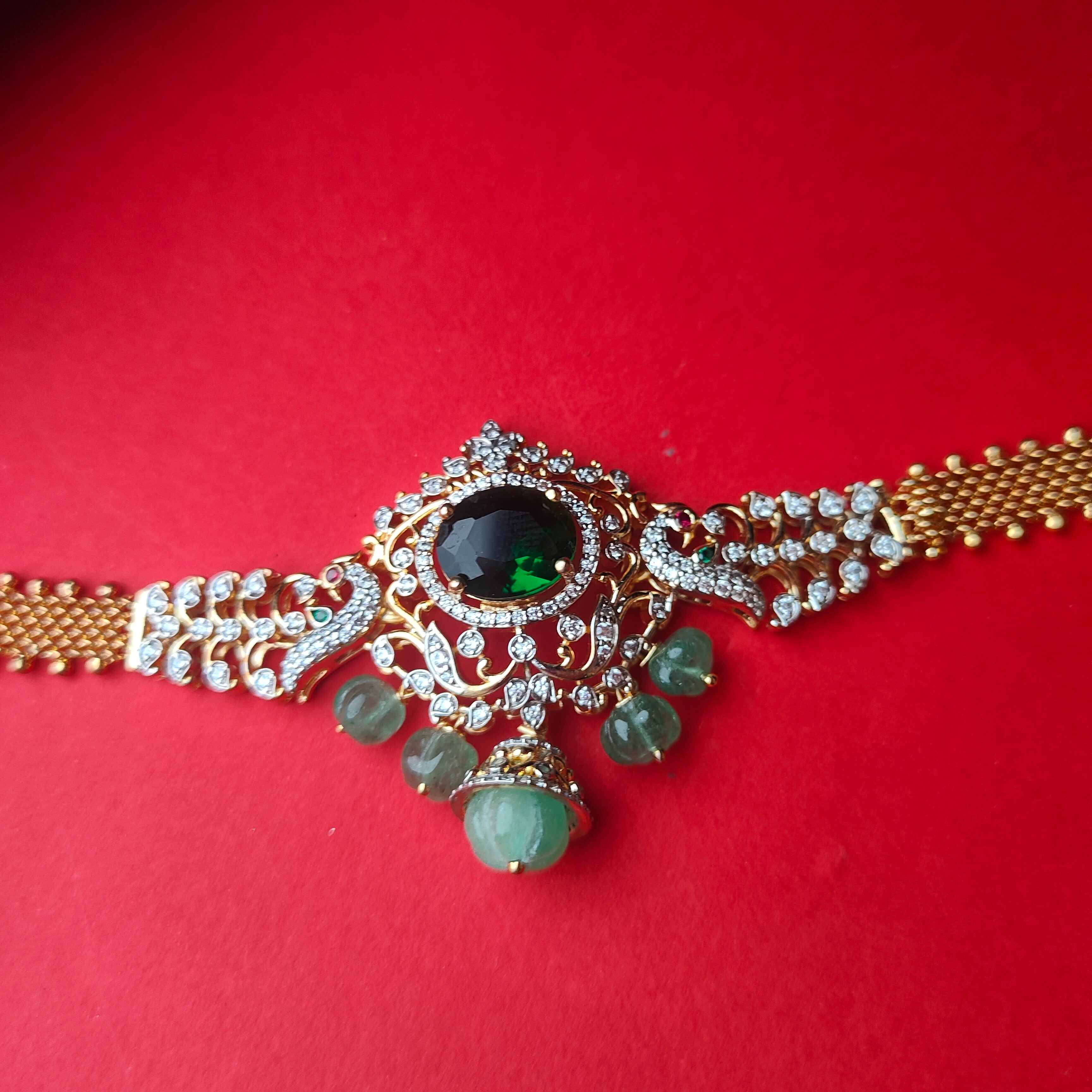 925 Silver Theia Diamond Look choker -5922