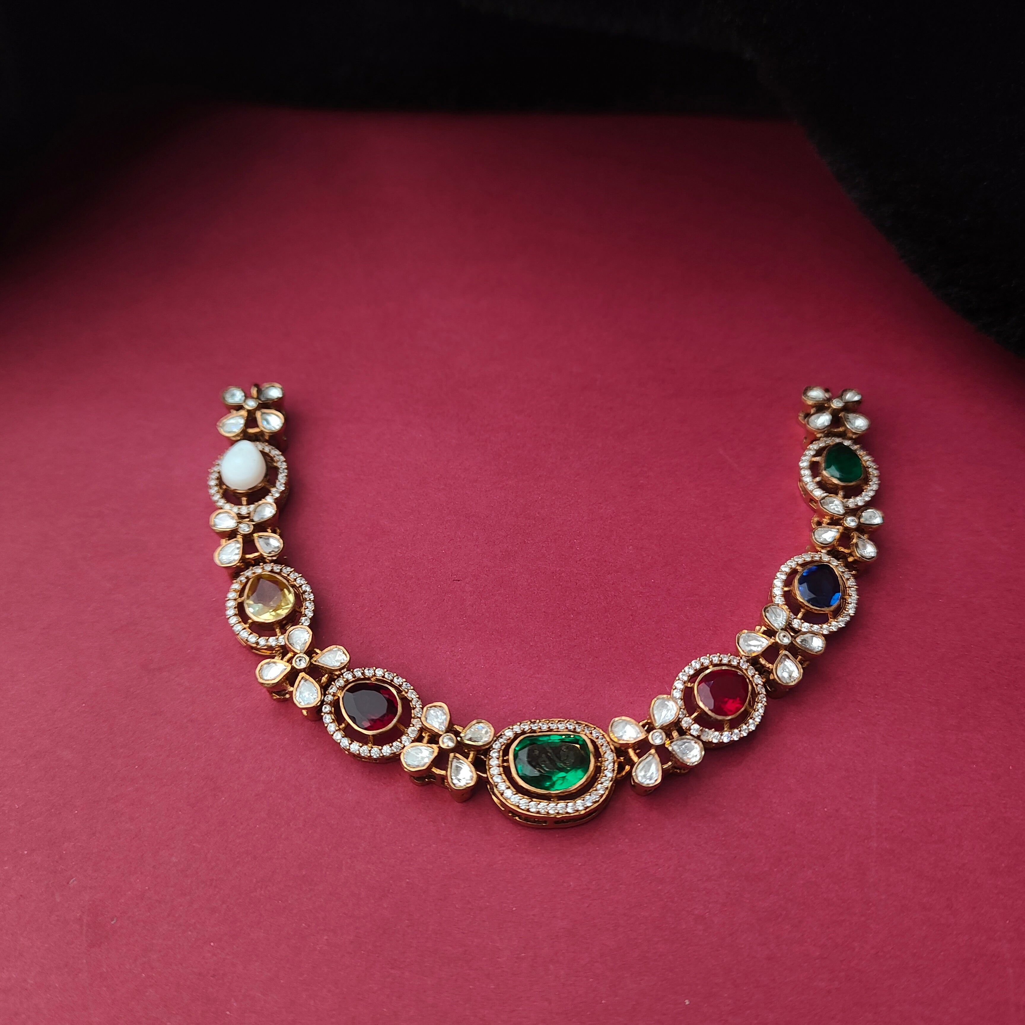 925 Silver Victorian Necklace come Choker -0057