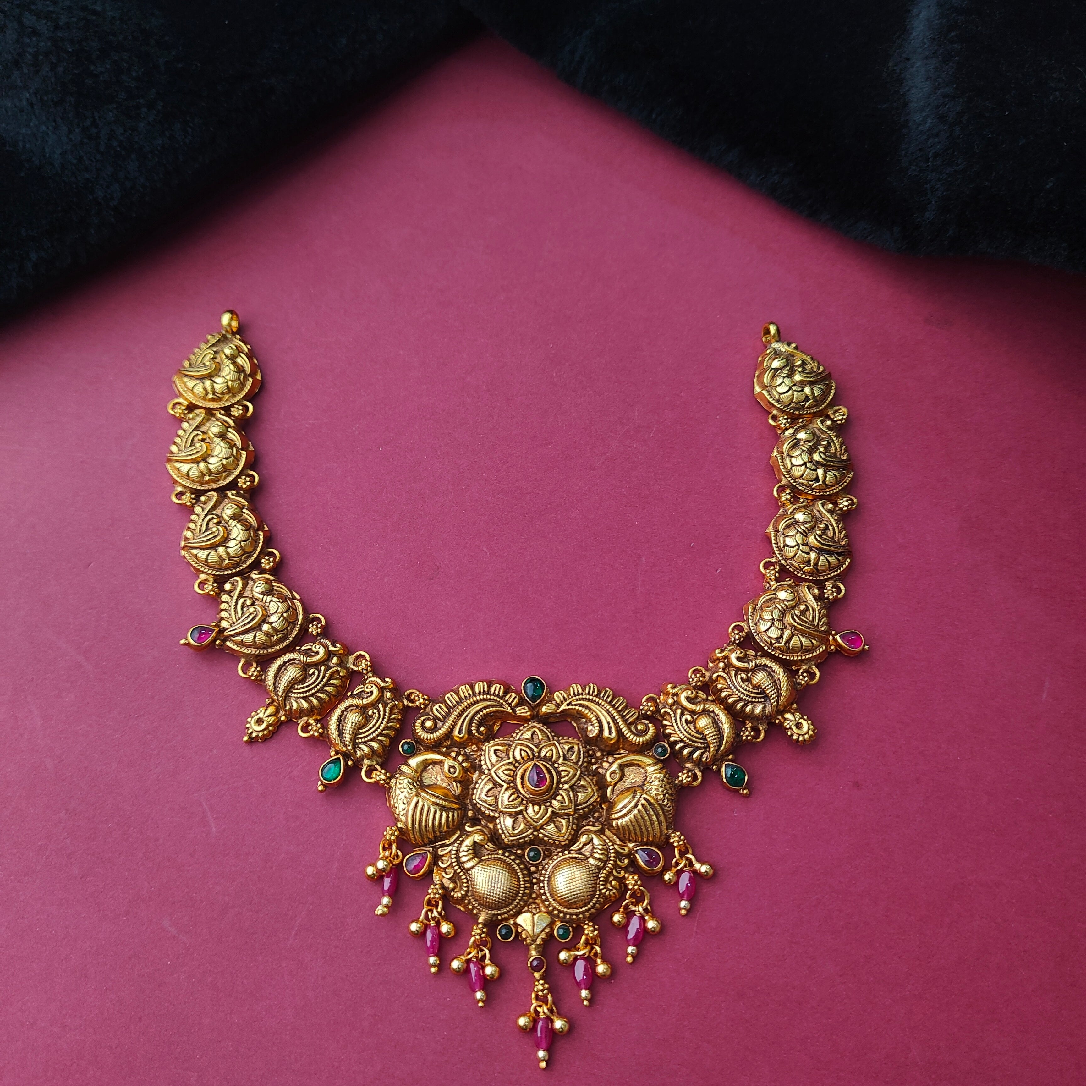 925 Silver Traditional Nakshi Necklace -0030