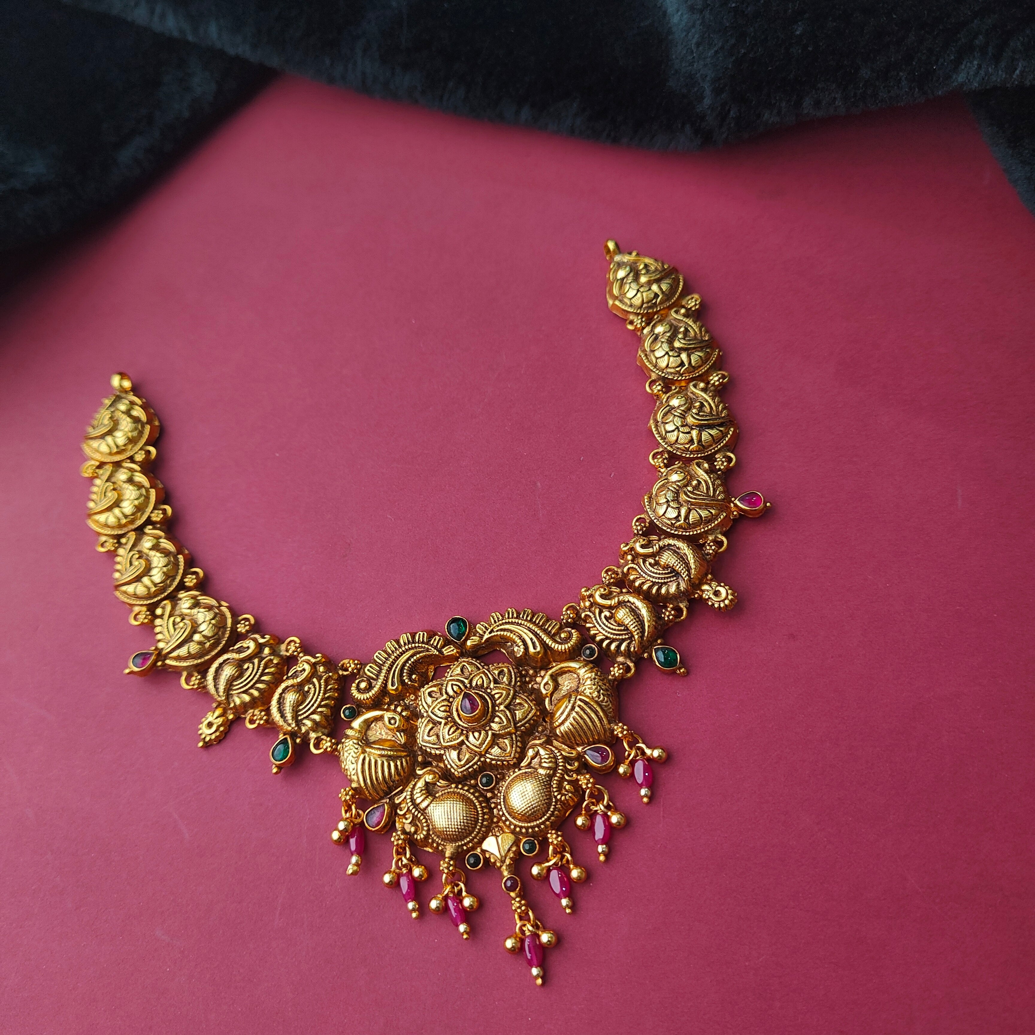 925 Silver Traditional Nakshi Necklace -0030