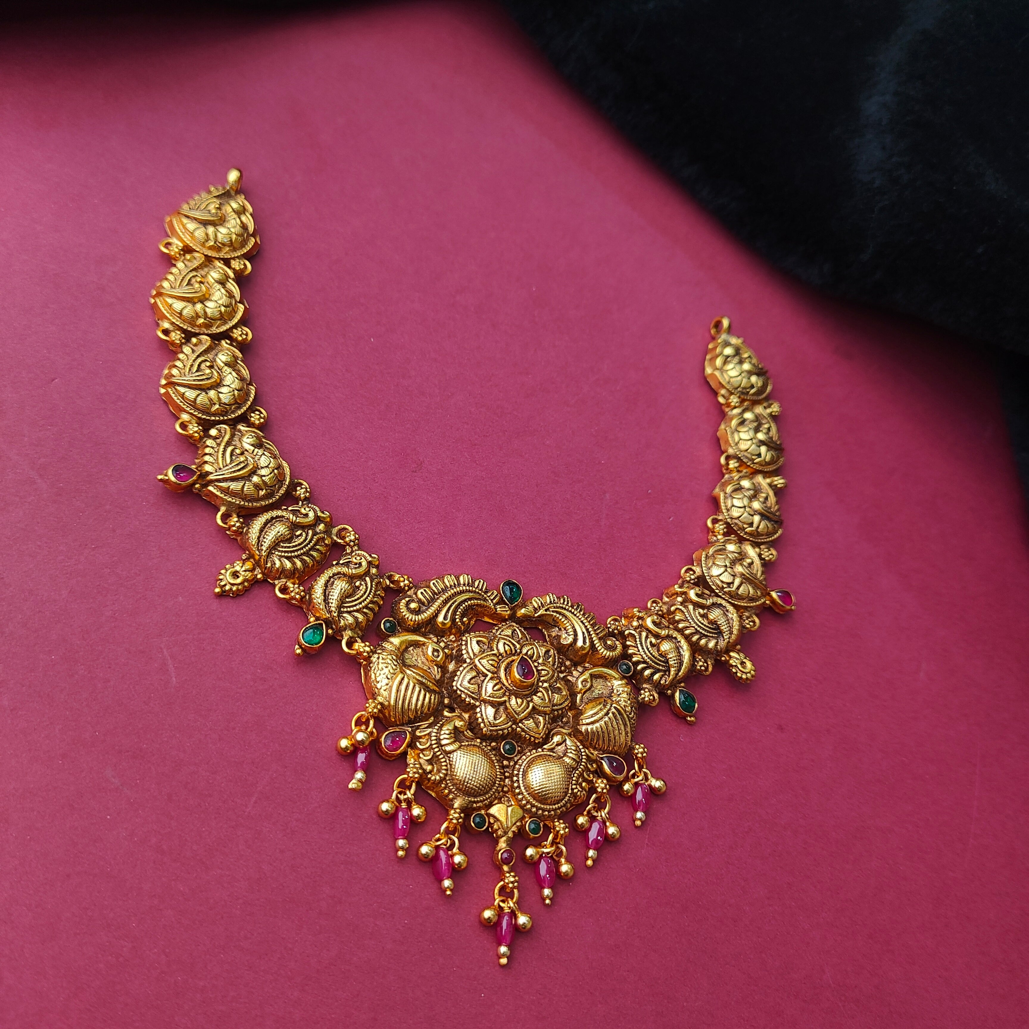 925 Silver Traditional Nakshi Necklace -0030