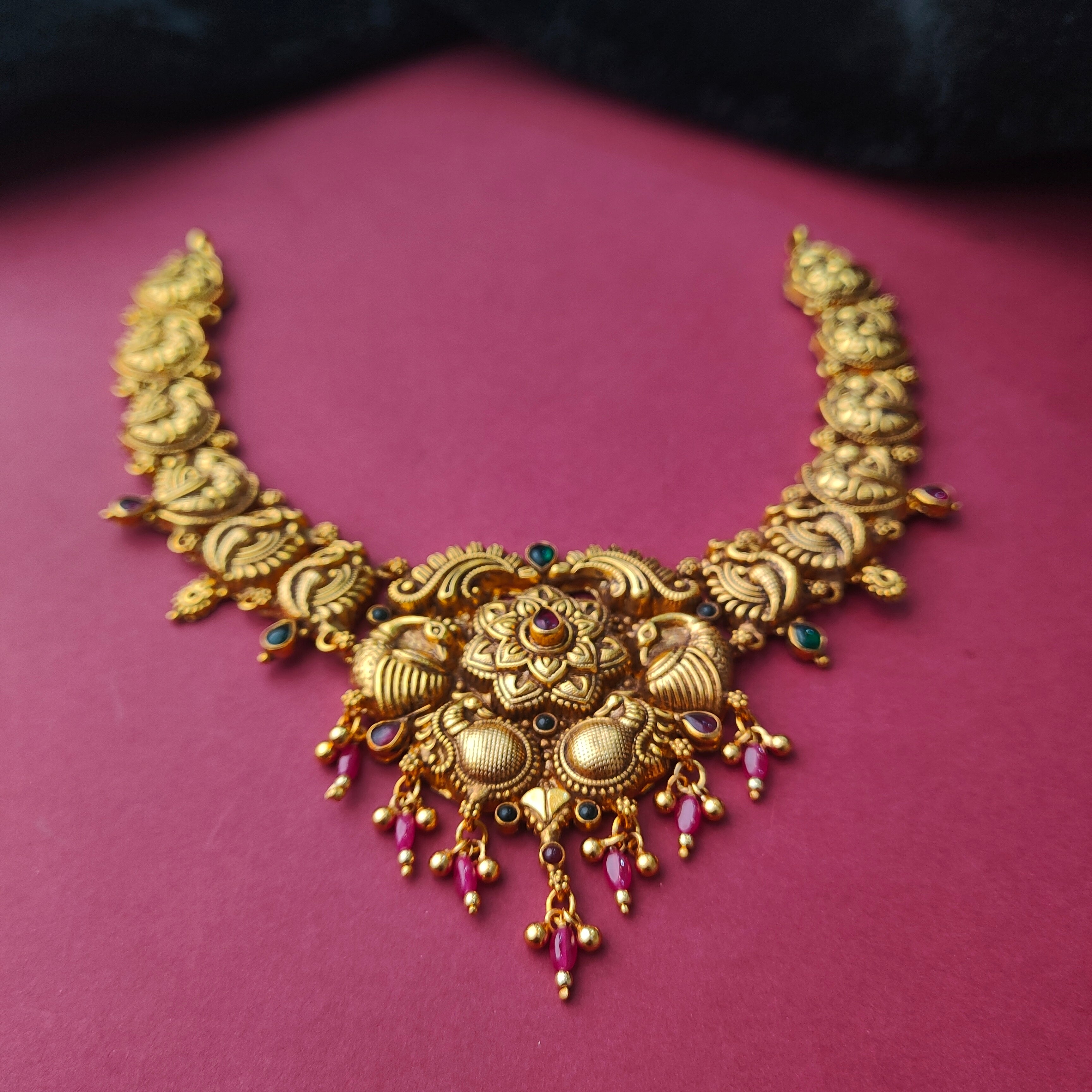 925 Silver Traditional Nakshi Necklace -0030